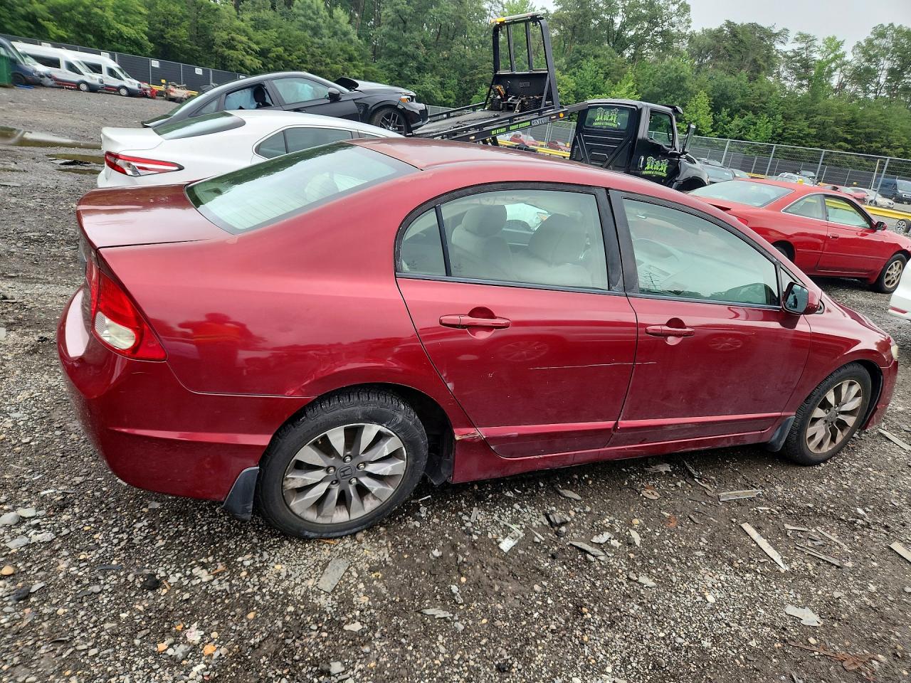 2009 Honda Civic Ex Red vin: 1HGFA16899L001168