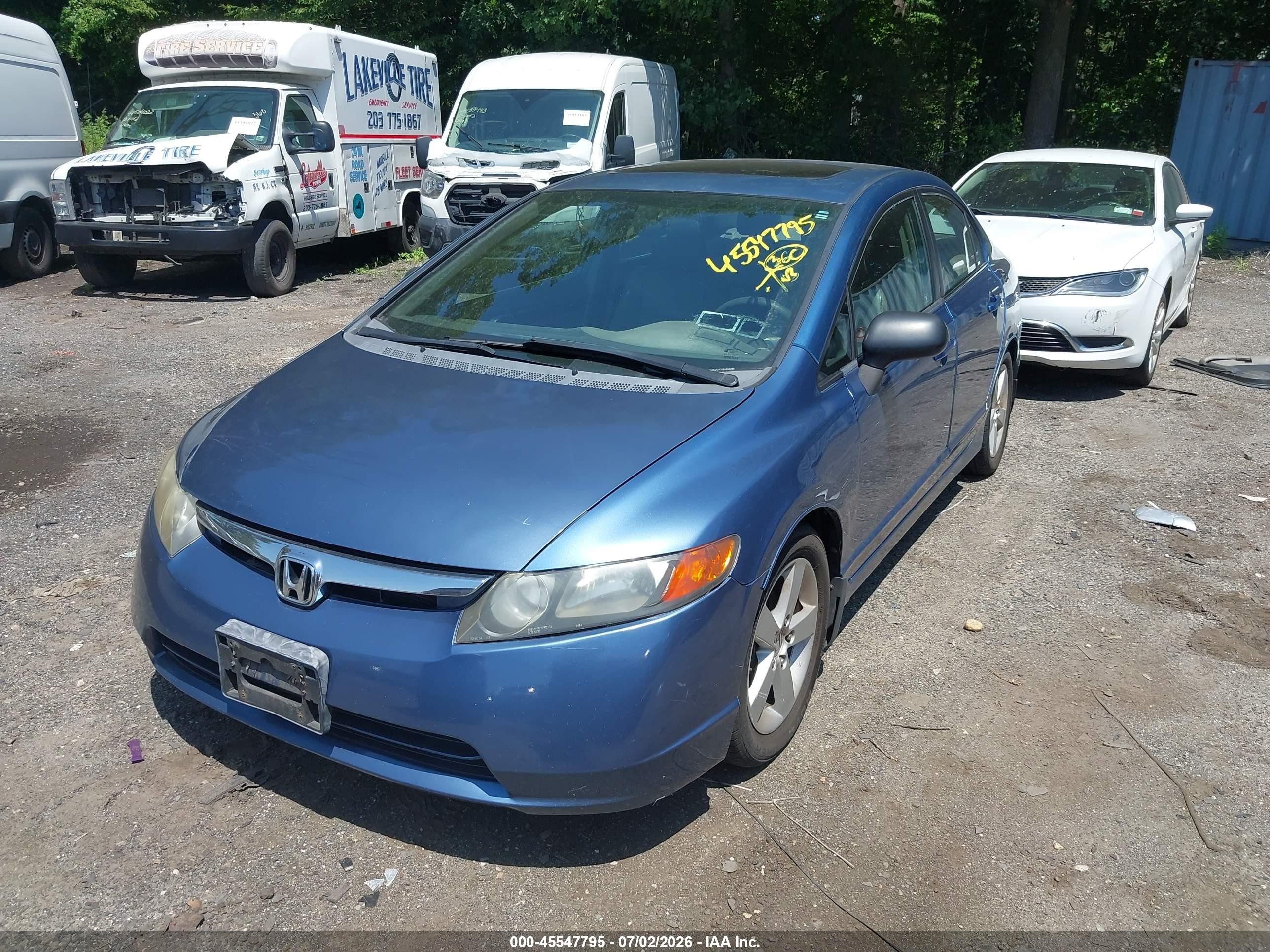 2006 Honda Civic Ex Синий vin: 1HGFA168X6L032165
