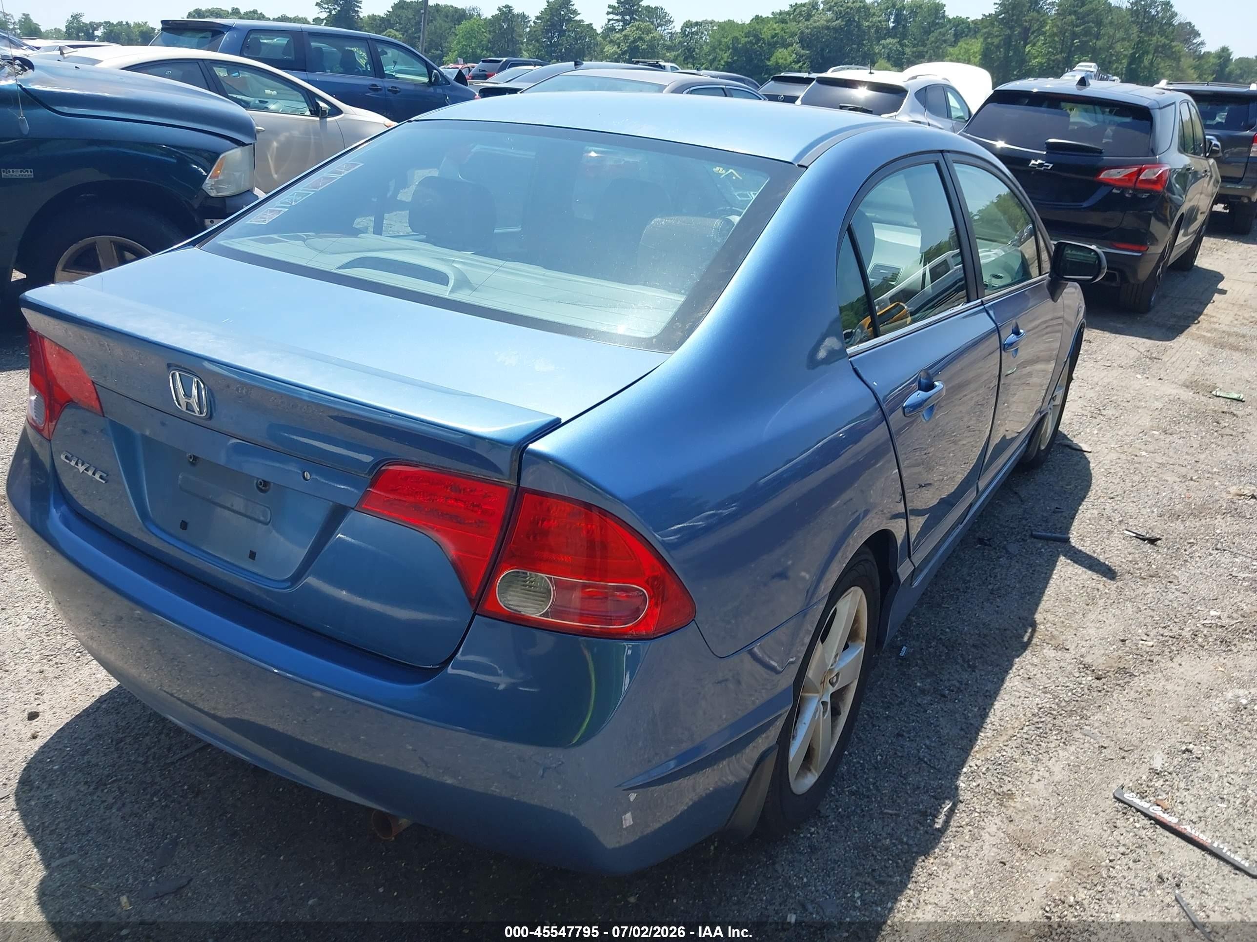 2006 Honda Civic Ex Синий vin: 1HGFA168X6L032165