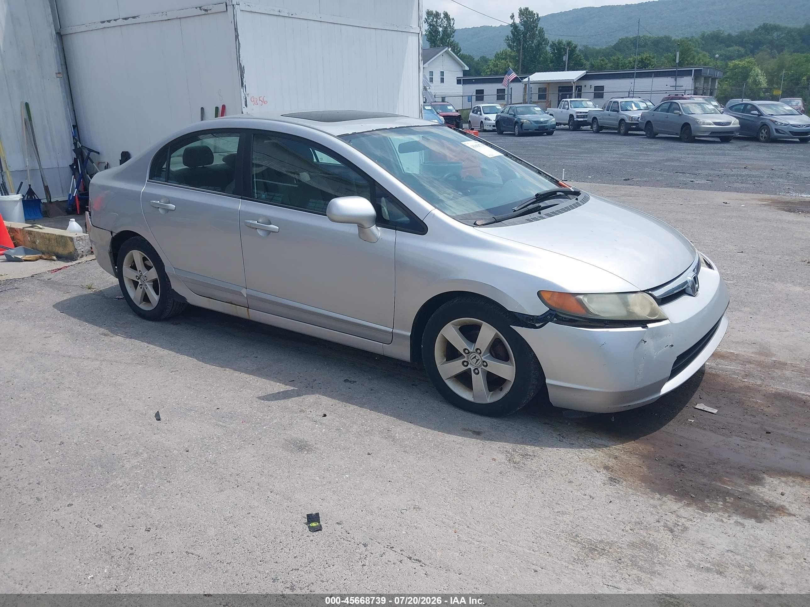 2006 Honda Civic Ex Silver vin: 1HGFA168X6L060466