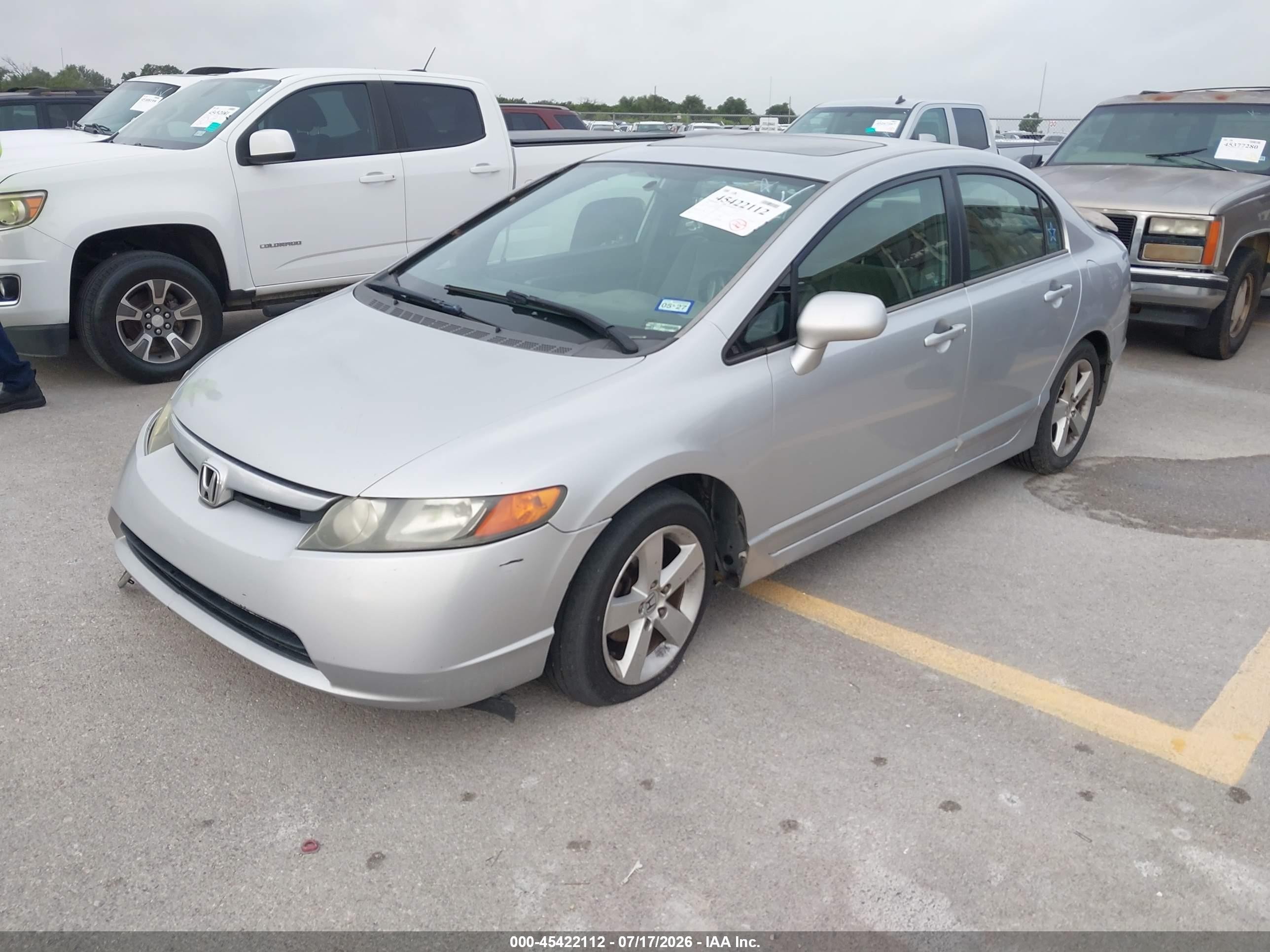 2006 Honda Civic Ex Silver vin: 1HGFA168X6L075758