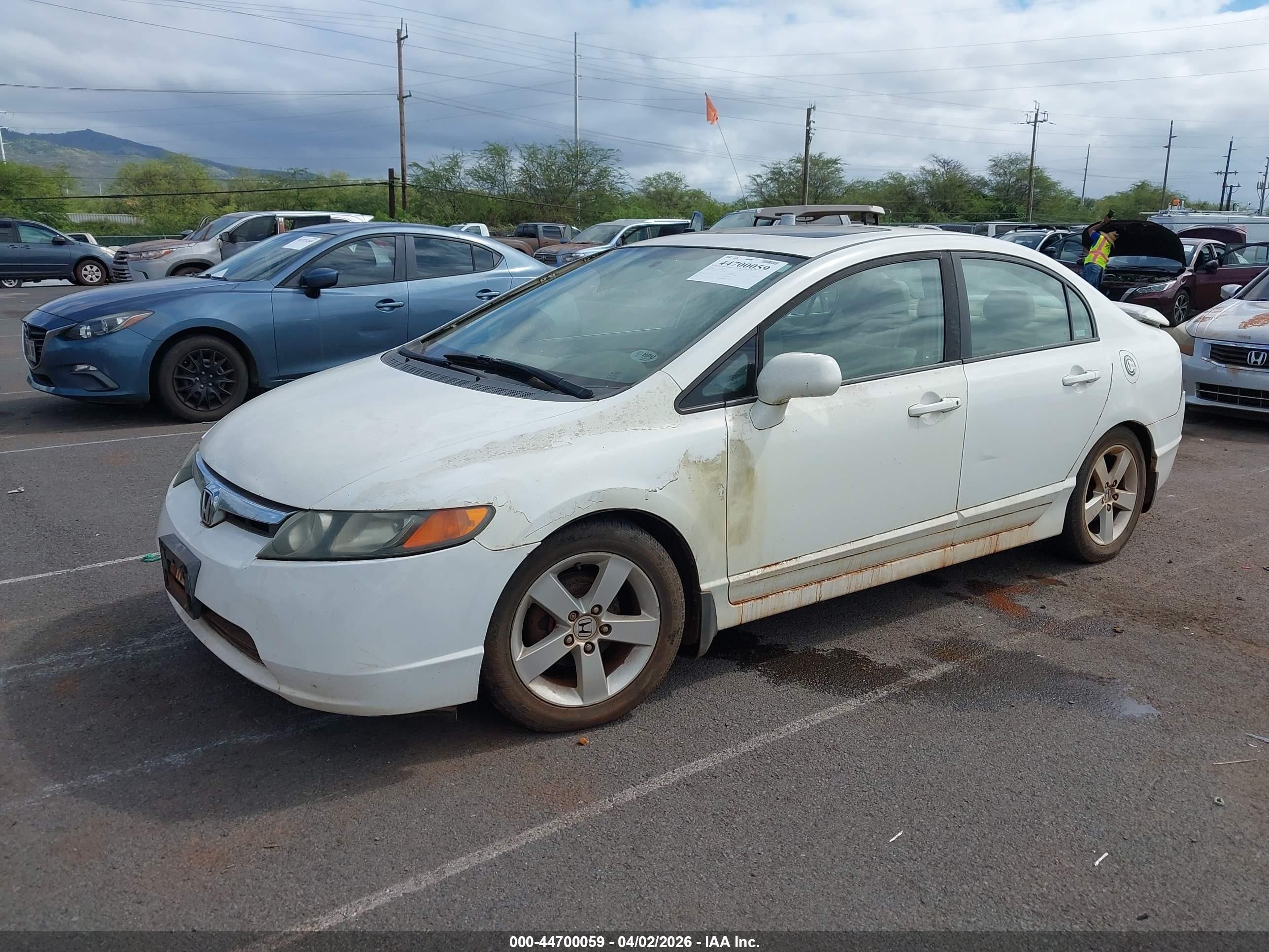 2006 Honda Civic Ex White vin: 1HGFA168X6L111478