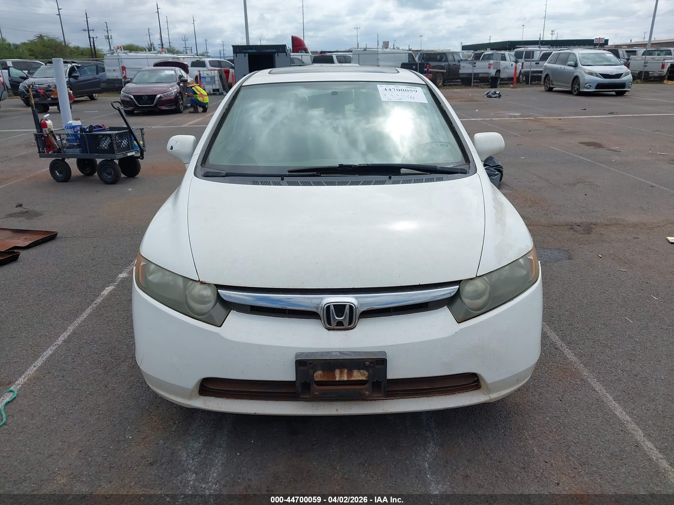 2006 Honda Civic Ex White vin: 1HGFA168X6L111478