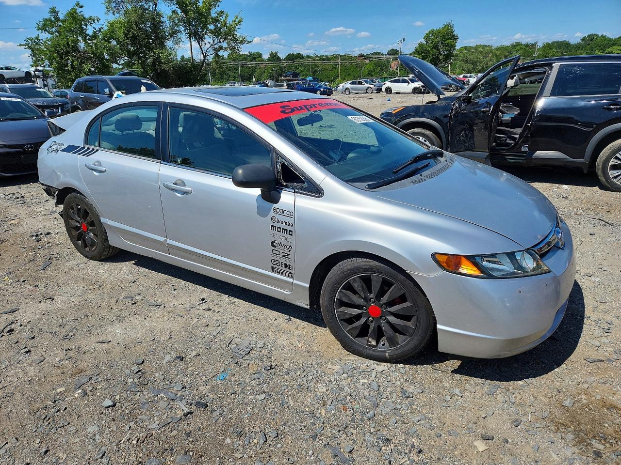 2007 Honda Civic Ex Silver vin: 1HGFA168X7L009292
