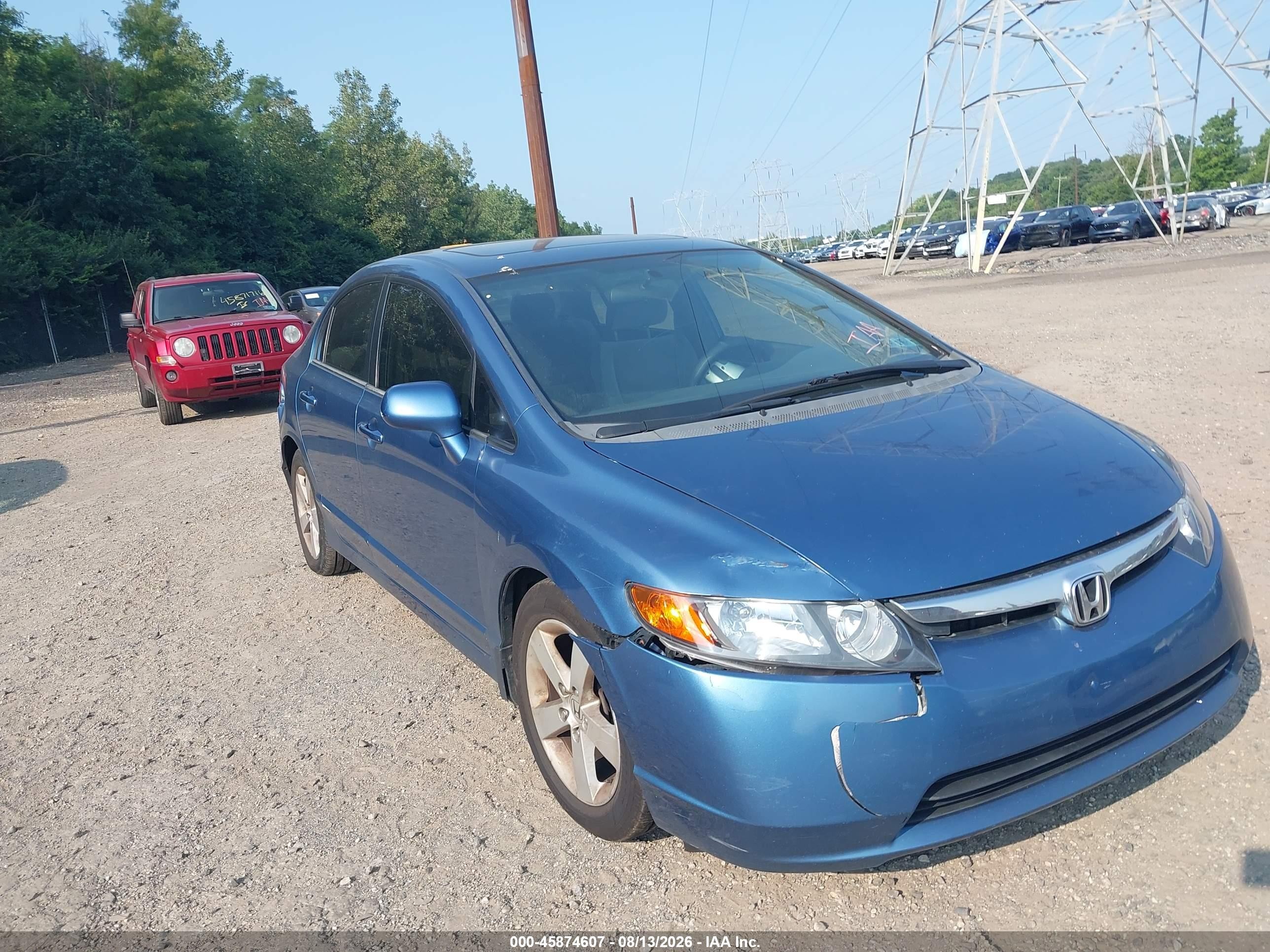 2007 Honda Civic Ex Blue vin: 1HGFA168X7L014167