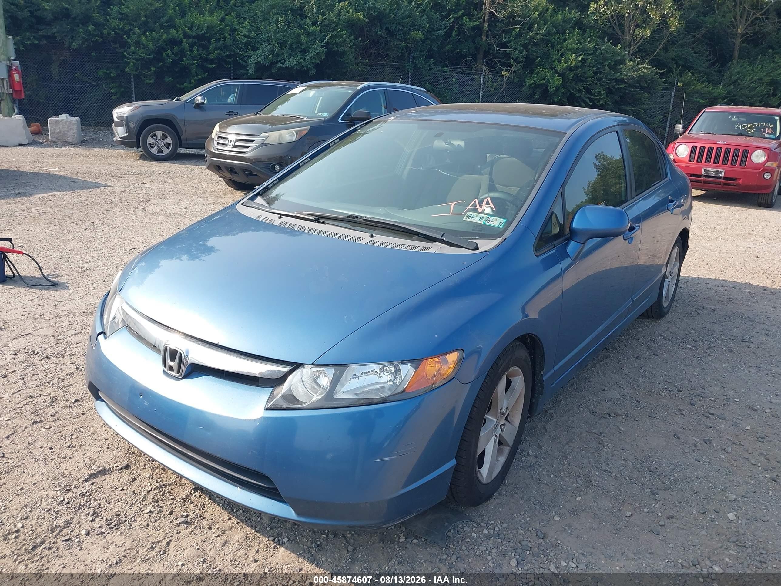 2007 Honda Civic Ex Синий vin: 1HGFA168X7L014167