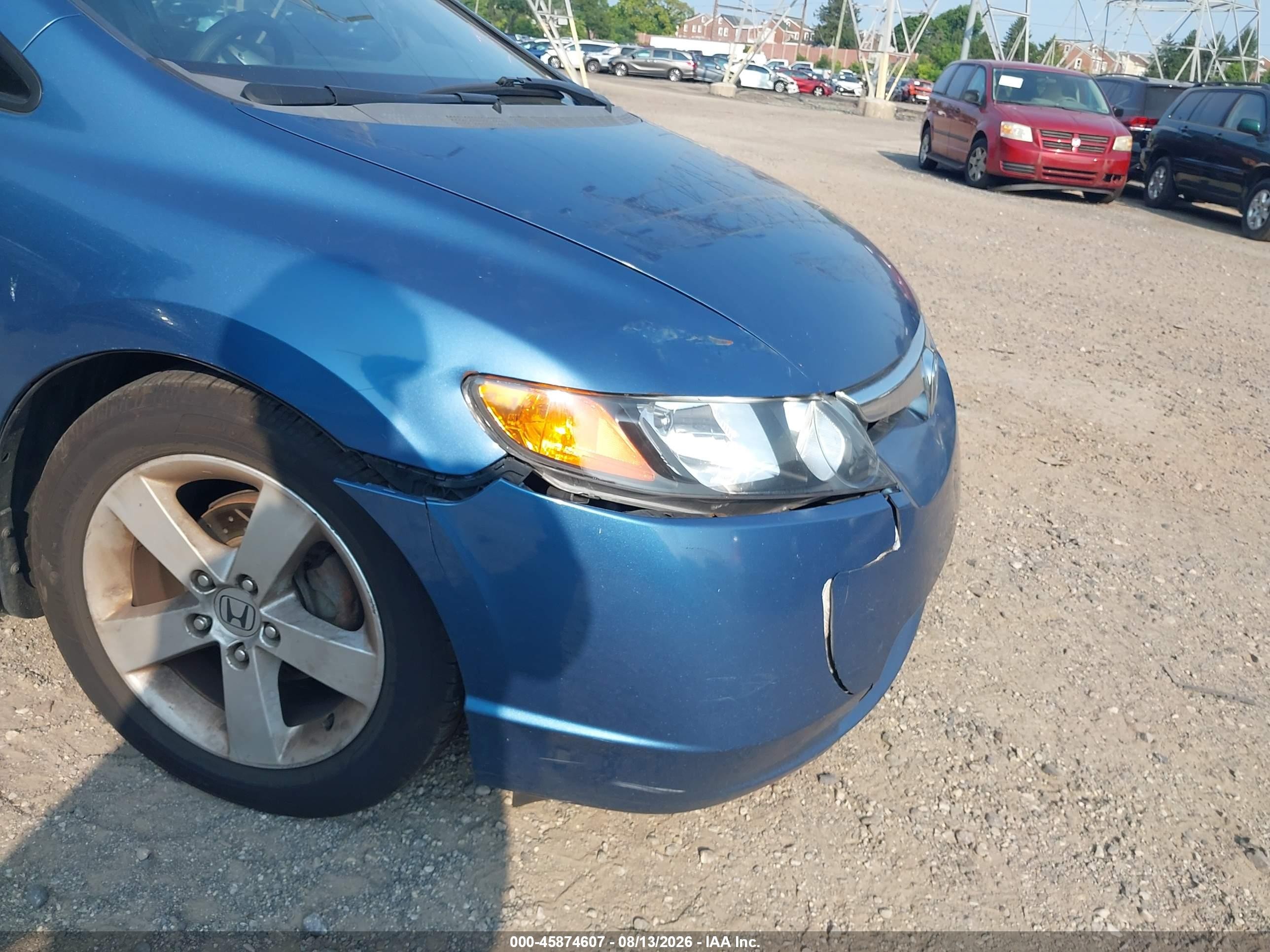 2007 Honda Civic Ex Синий vin: 1HGFA168X7L014167