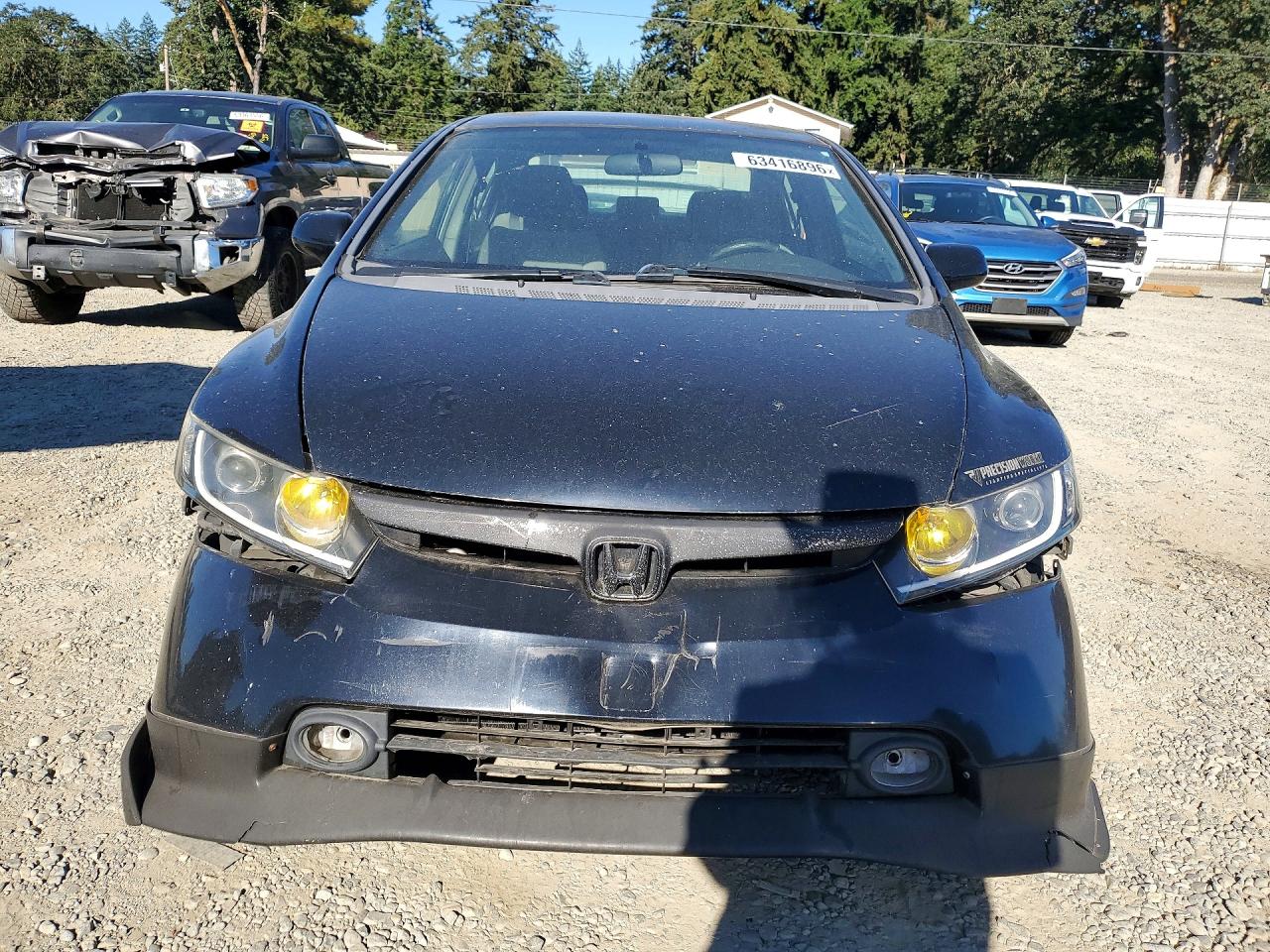 2007 Honda Civic Ex Black vin: 1HGFA168X7L052000
