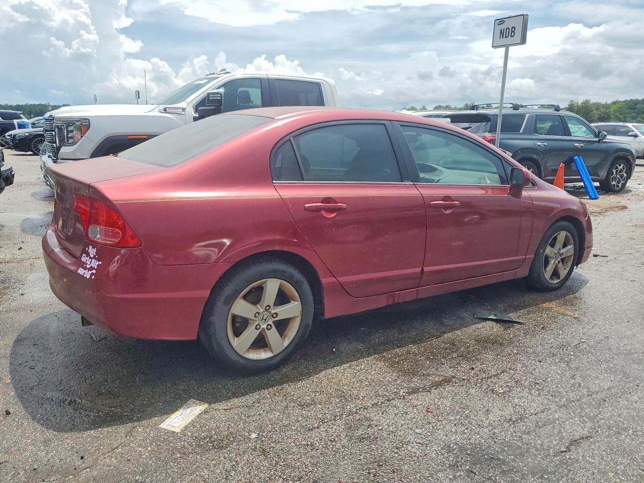 2007 Honda Civic Ex Бордовый vin: 1HGFA168X7L056645