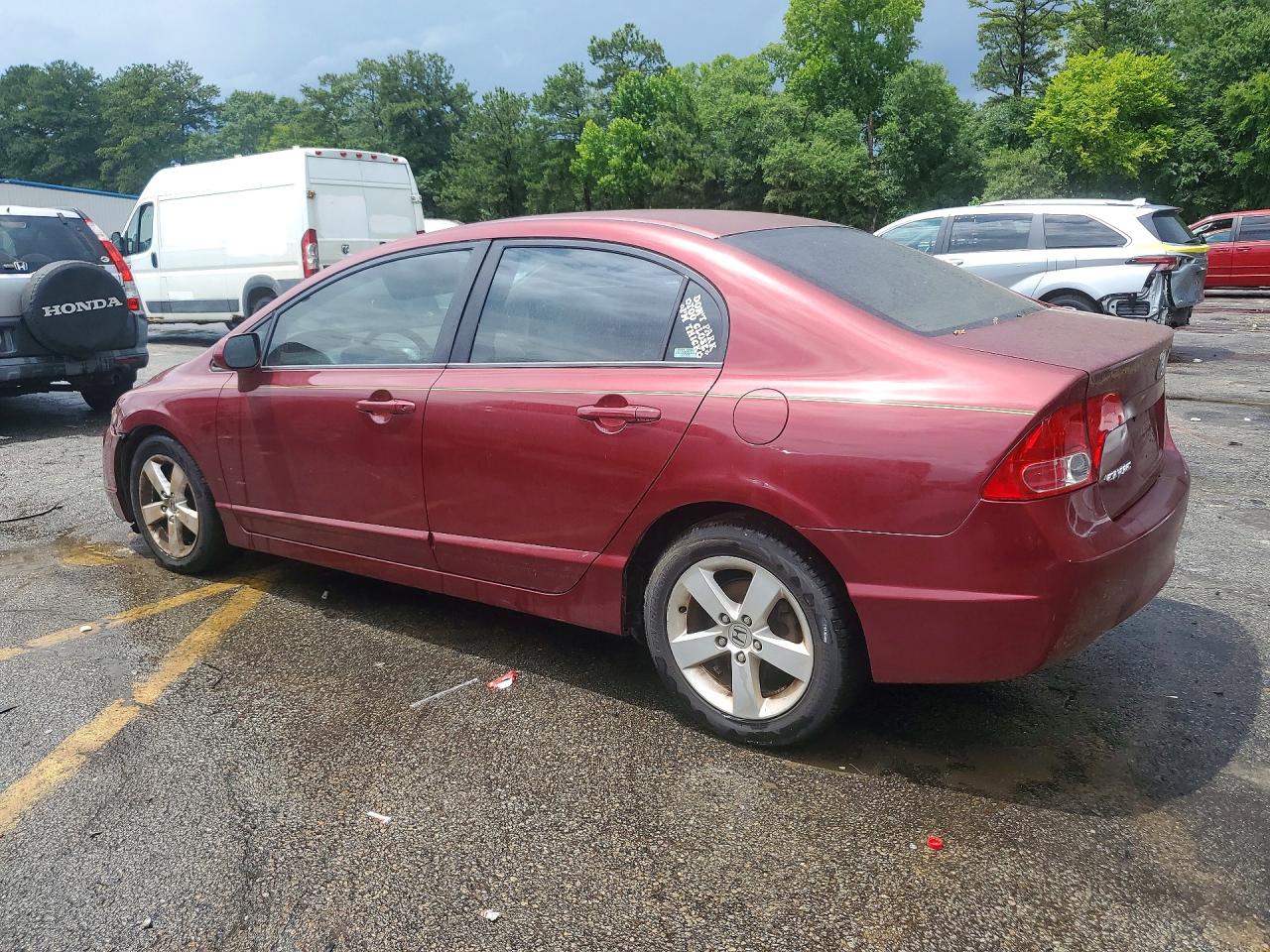 2007 Honda Civic Ex Бордовый vin: 1HGFA168X7L056645
