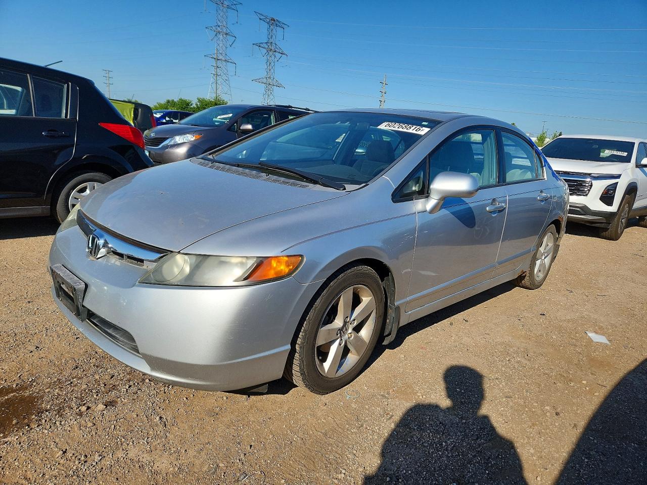 2007 Honda Civic Ex Silver vin: 1HGFA168X7L070609
