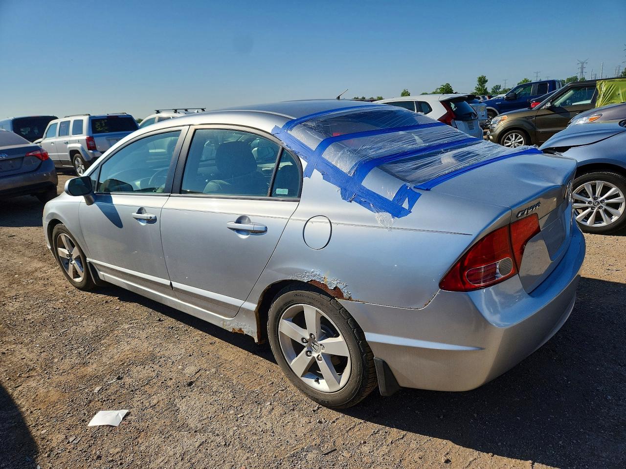 2007 Honda Civic Ex Silver vin: 1HGFA168X7L070609