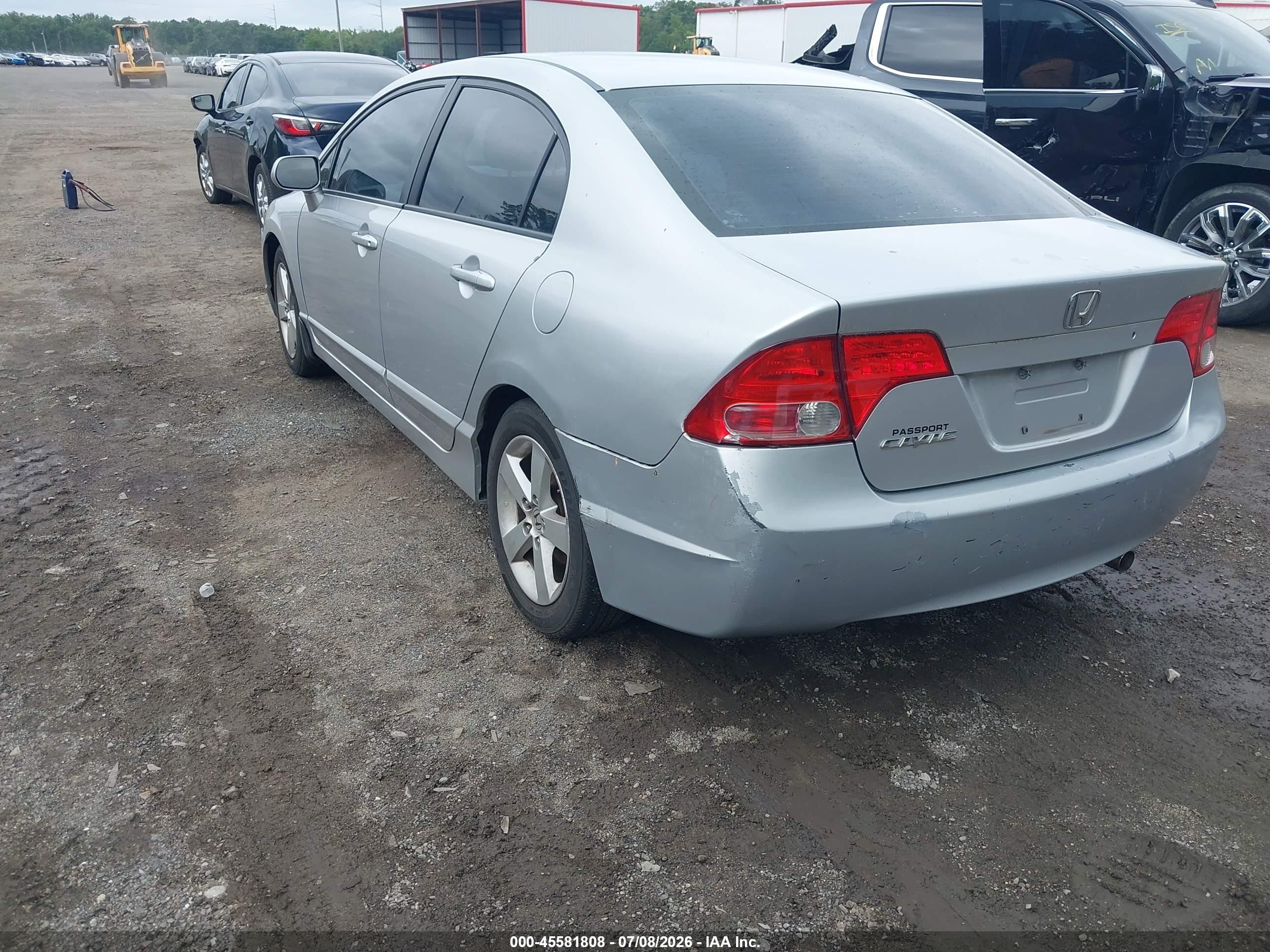 2007 Honda Civic Ex Silver vin: 1HGFA168X7L098040