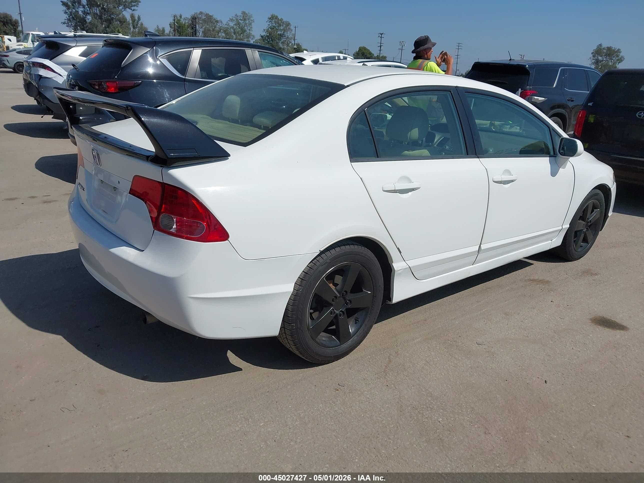 2007 Honda Civic Ex White vin: 1HGFA168X7L114561