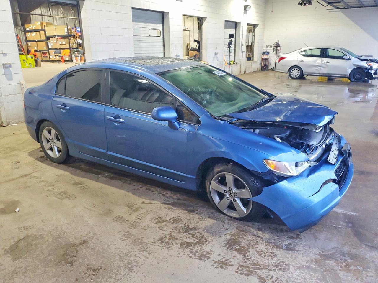 2007 Honda Civic Ex Синий vin: 1HGFA168X7L136575