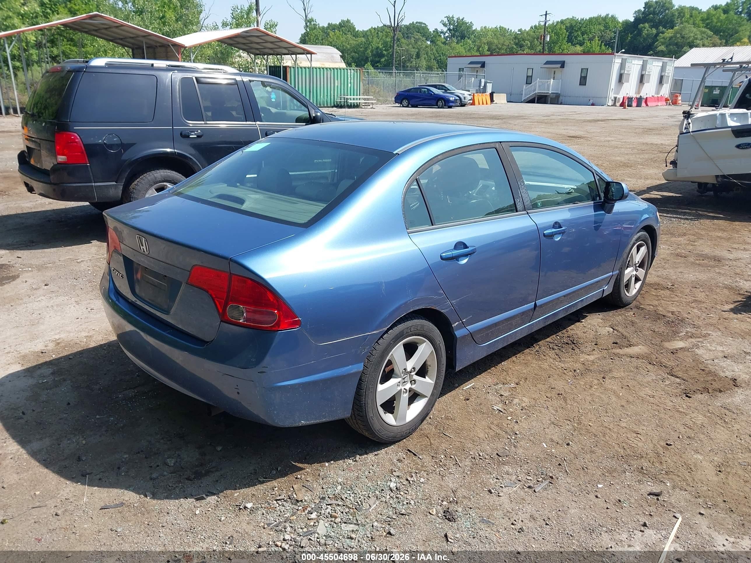 2008 Honda Civic Ex Blue vin: 1HGFA168X8L004160