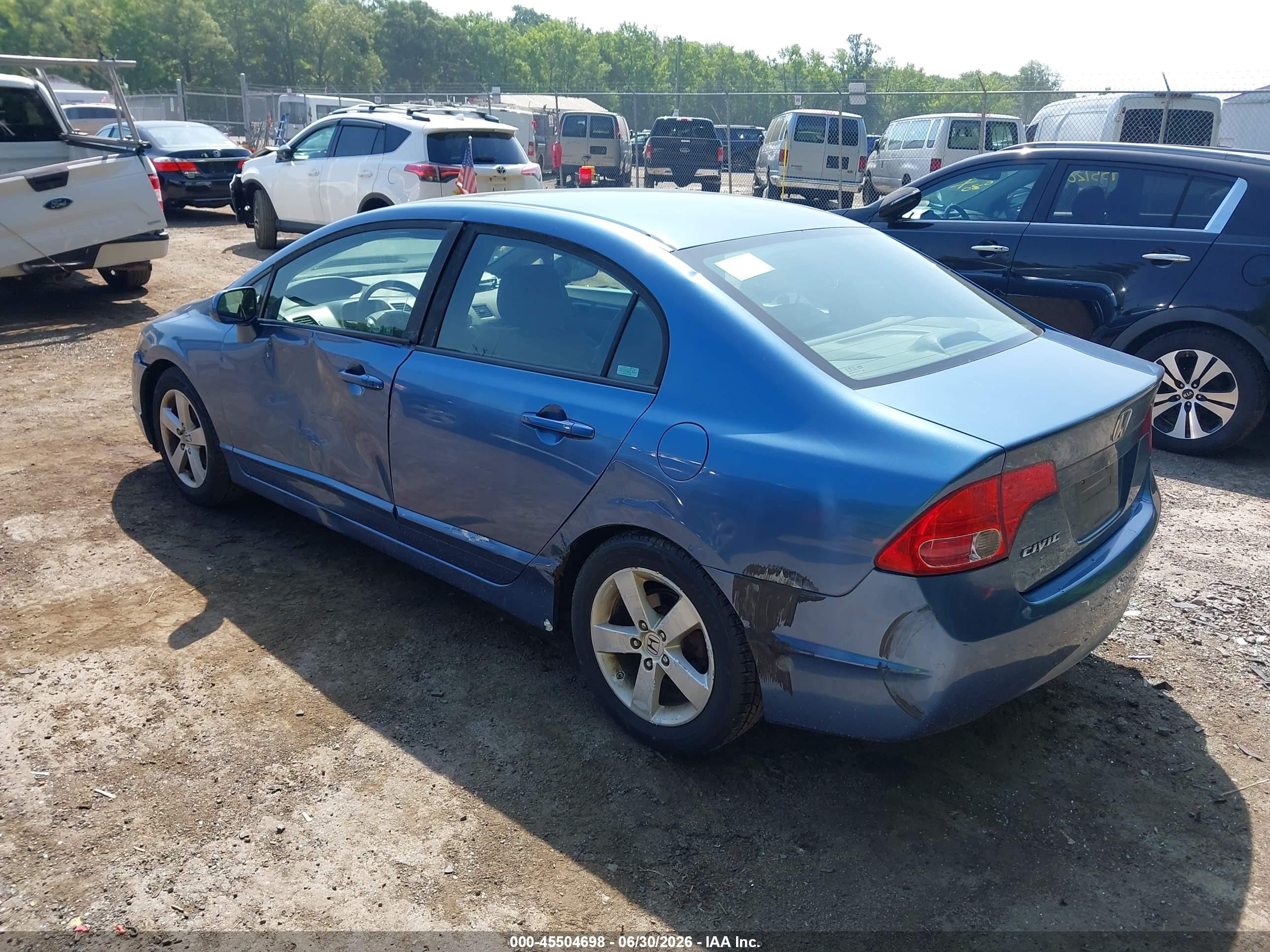 2008 Honda Civic Ex Blue vin: 1HGFA168X8L004160