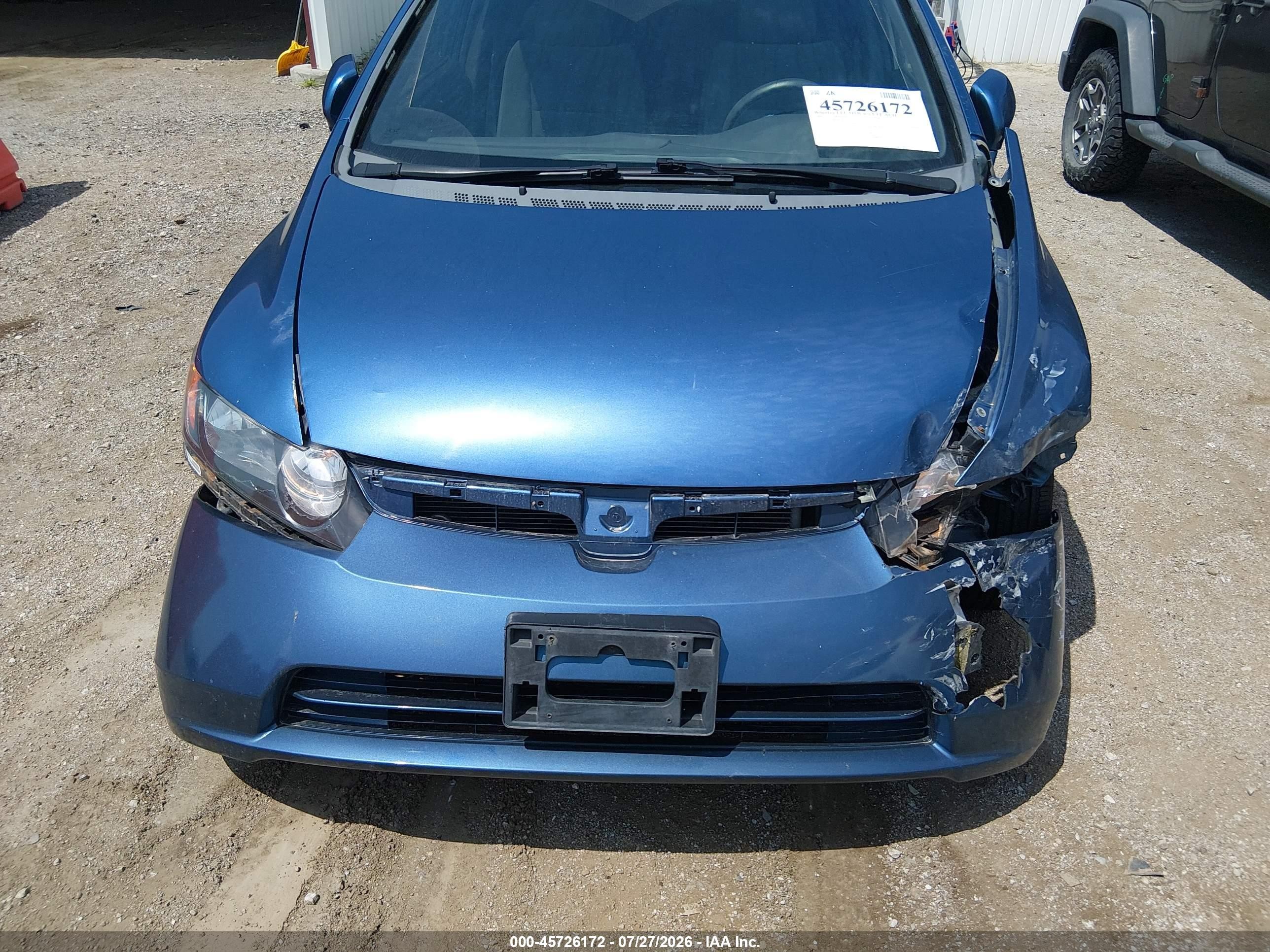 2008 Honda Civic Ex Синий vin: 1HGFA168X8L051415