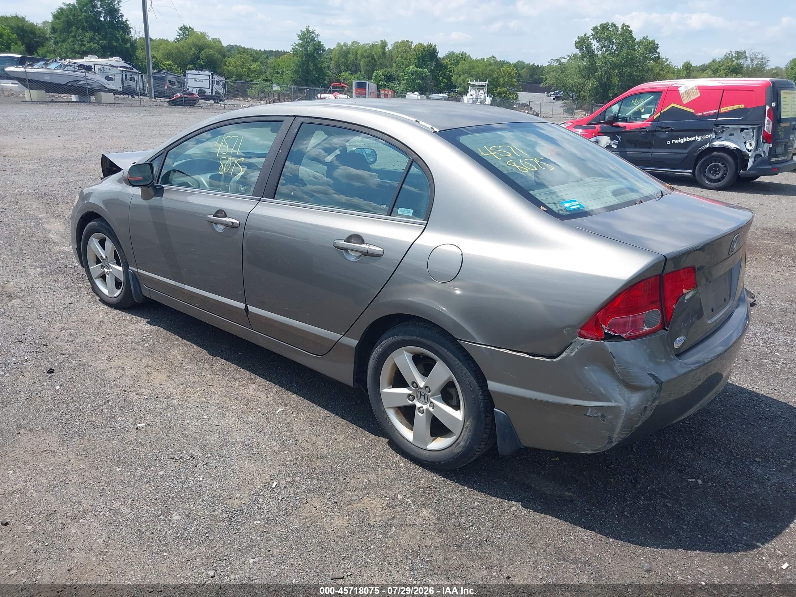 2008 Honda Civic Ex Серый vin: 1HGFA168X8L084513