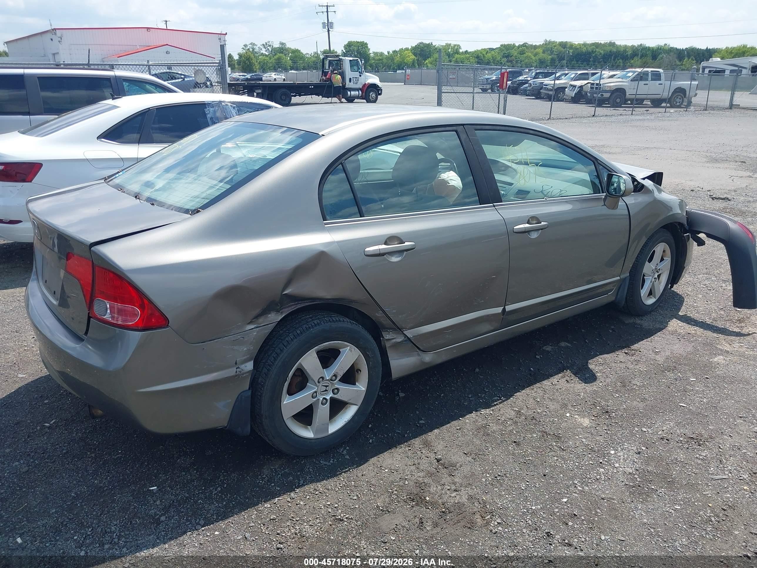 2008 Honda Civic Ex Серый vin: 1HGFA168X8L084513