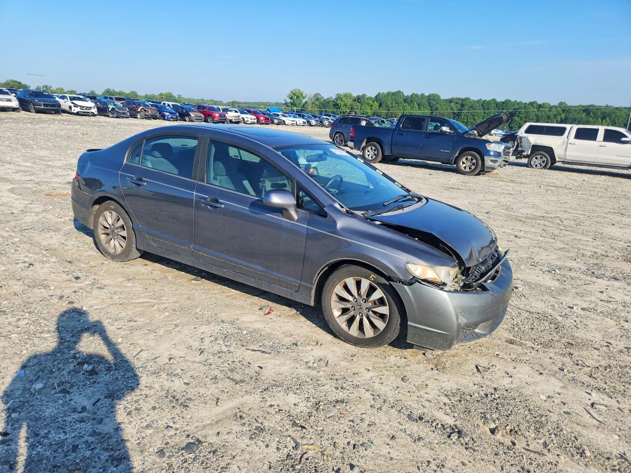 2009 Honda Civic Ex Gray vin: 1HGFA168X9L020697