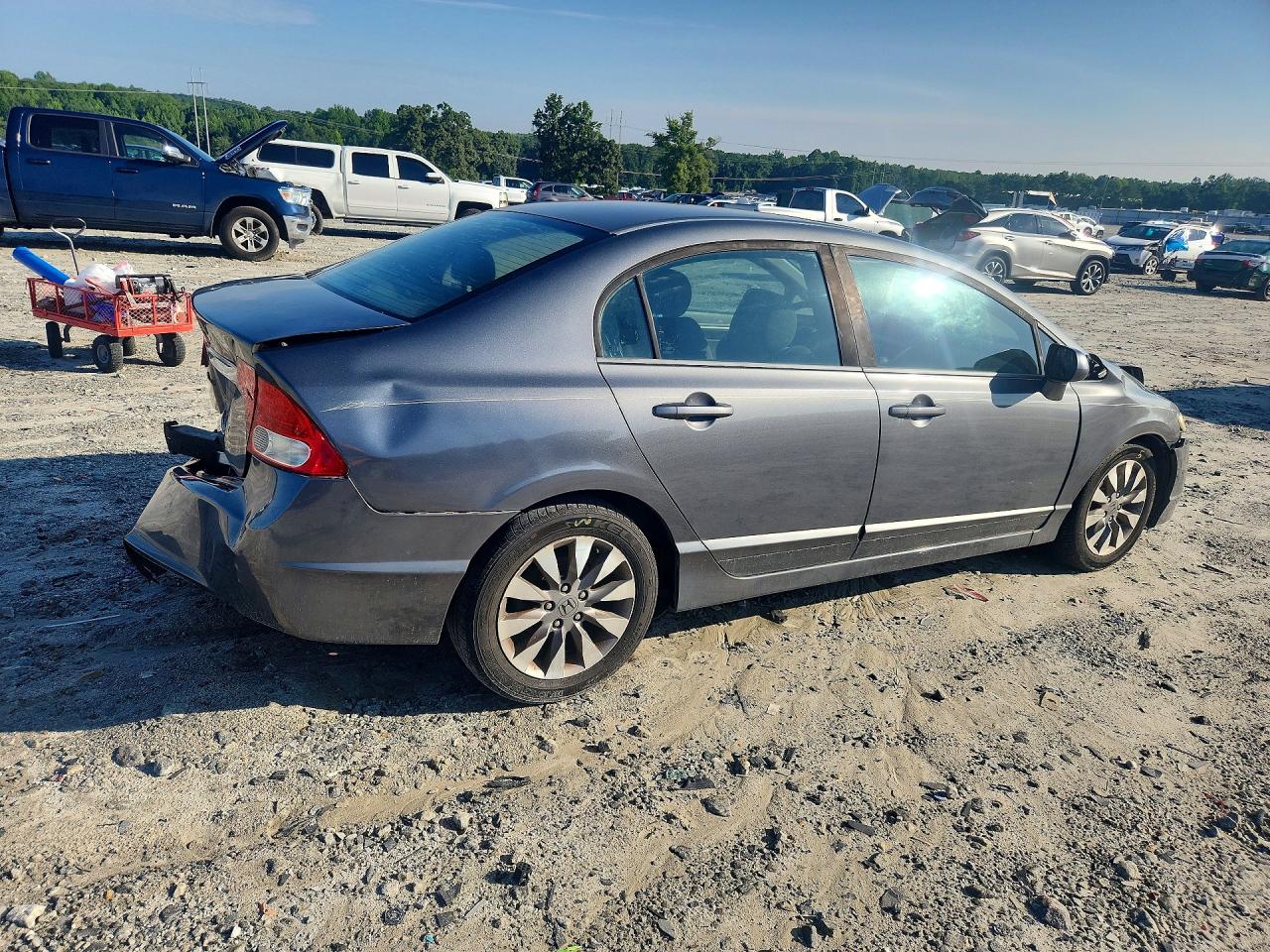 2009 Honda Civic Ex Gray vin: 1HGFA168X9L020697