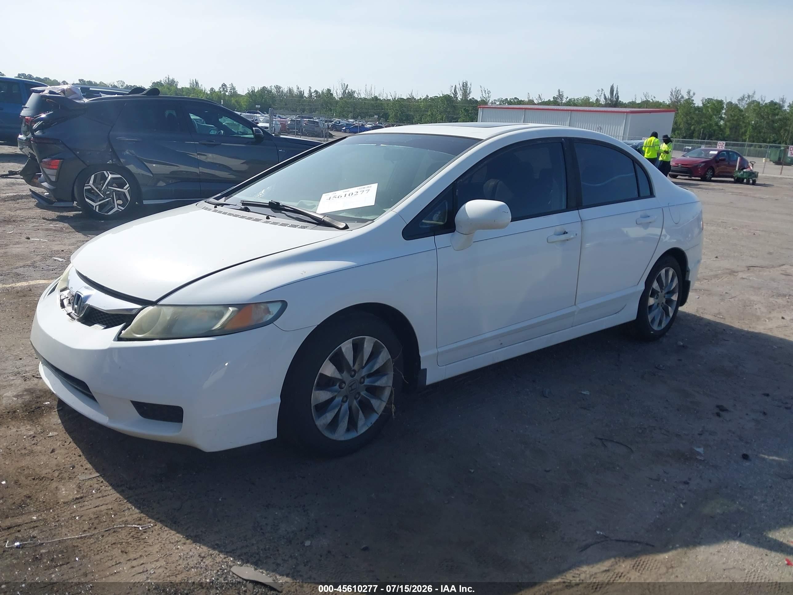 2009 Honda Civic Ex White vin: 1HGFA168X9L025902