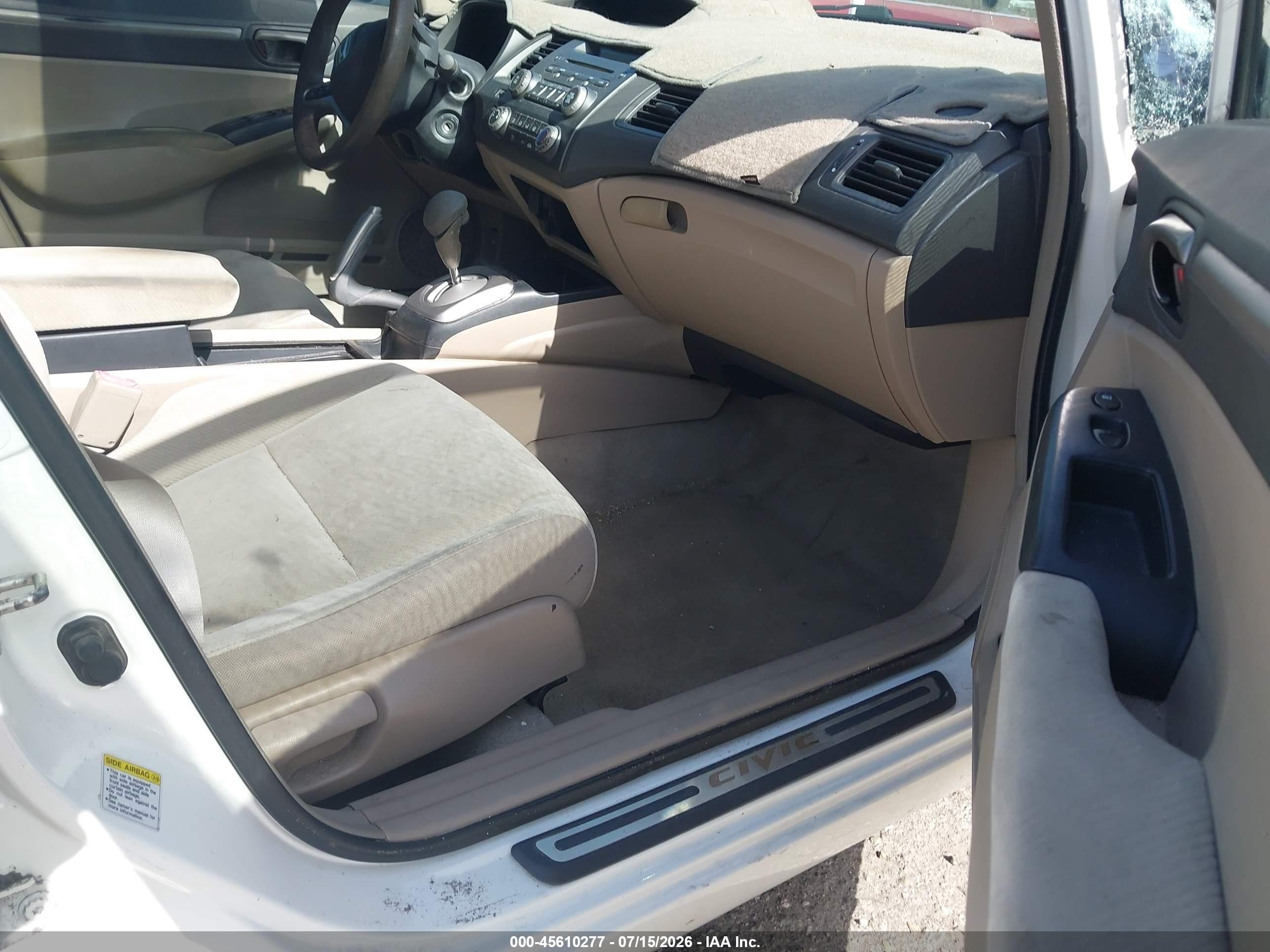 2009 Honda Civic Ex White vin: 1HGFA168X9L025902