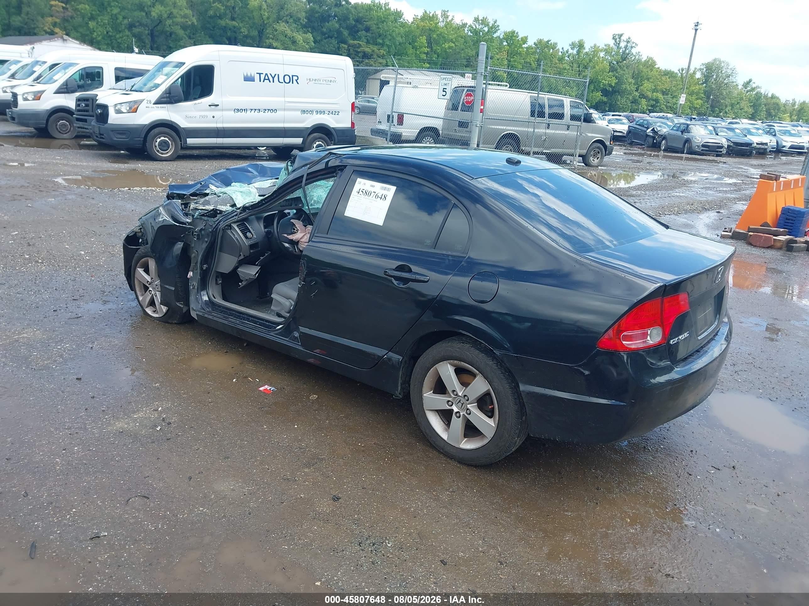 2008 Honda Civic Ex-l Black vin: 1HGFA16908L110111