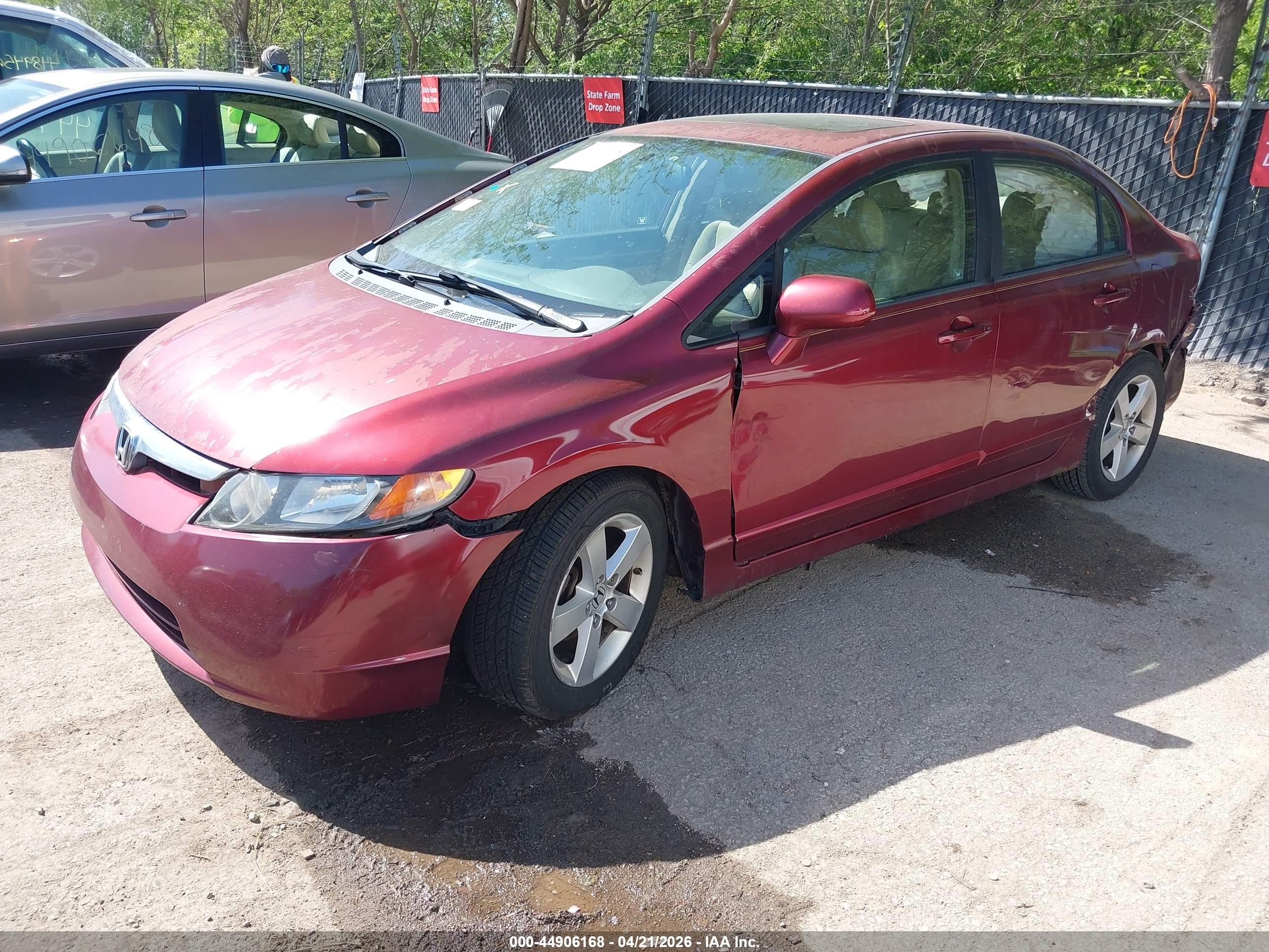 2008 Honda Civic Ex-l Burgundy vin: 1HGFA16968L053705