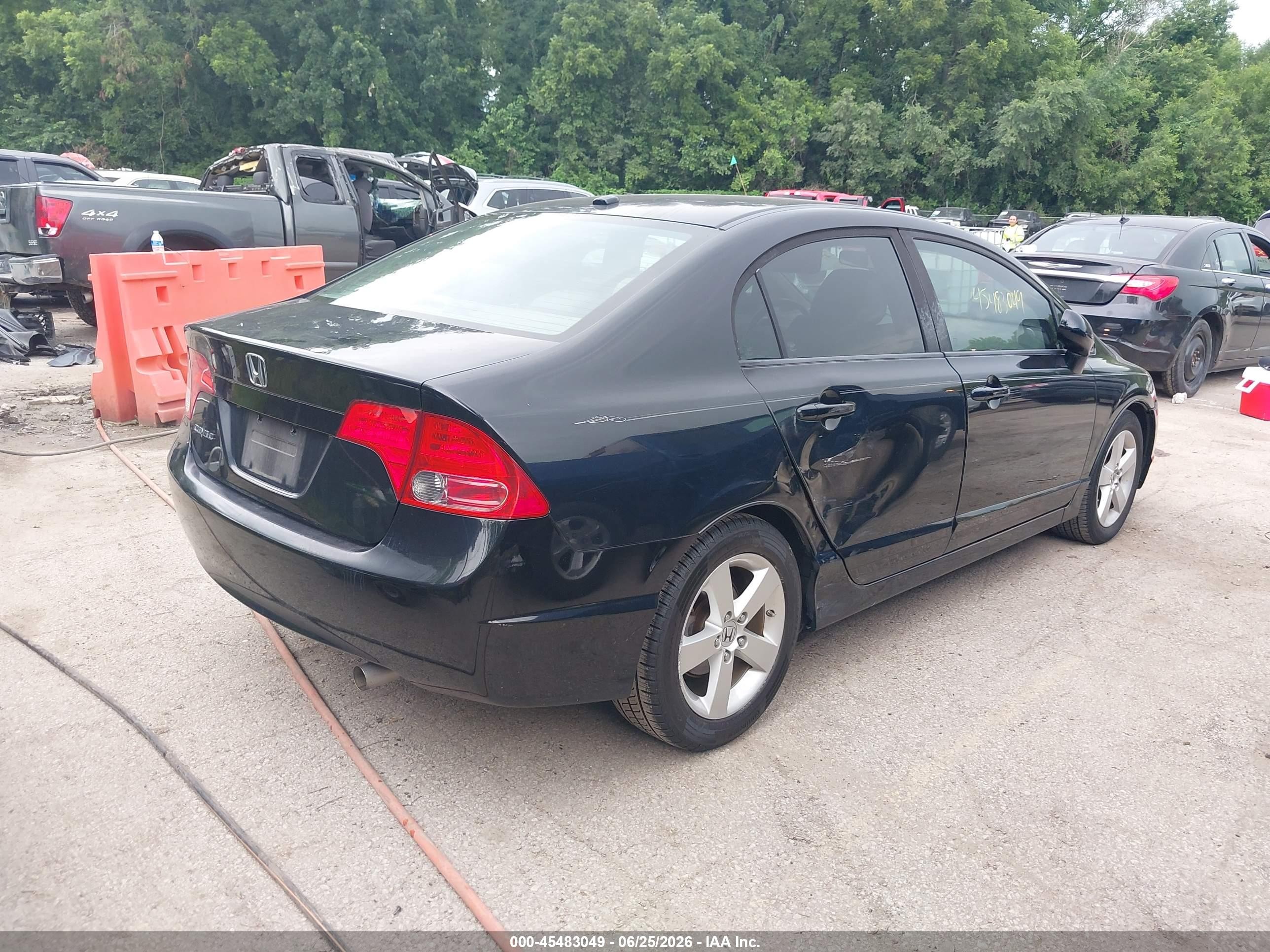 2008 Honda Civic Ex-l Black vin: 1HGFA16978L022625