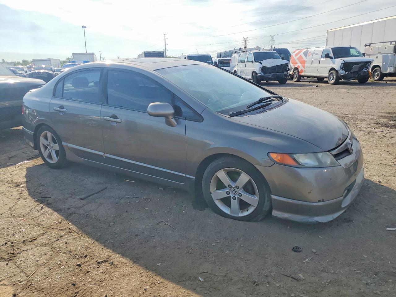 2008 Honda Civic Exl Серый vin: 1HGFA16998L011819