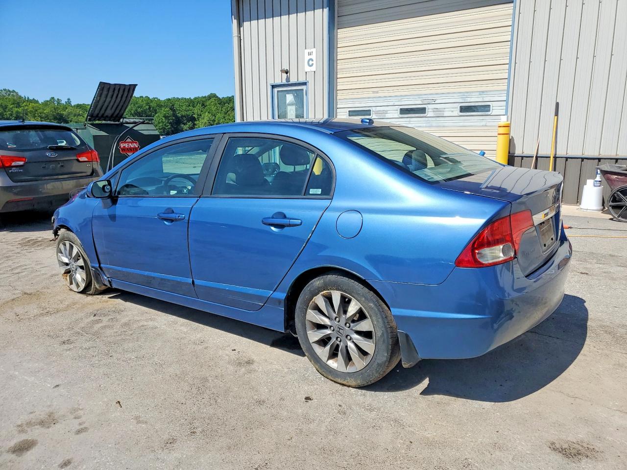 2009 Honda Civic Exl Blue vin: 1HGFA169X9L003388