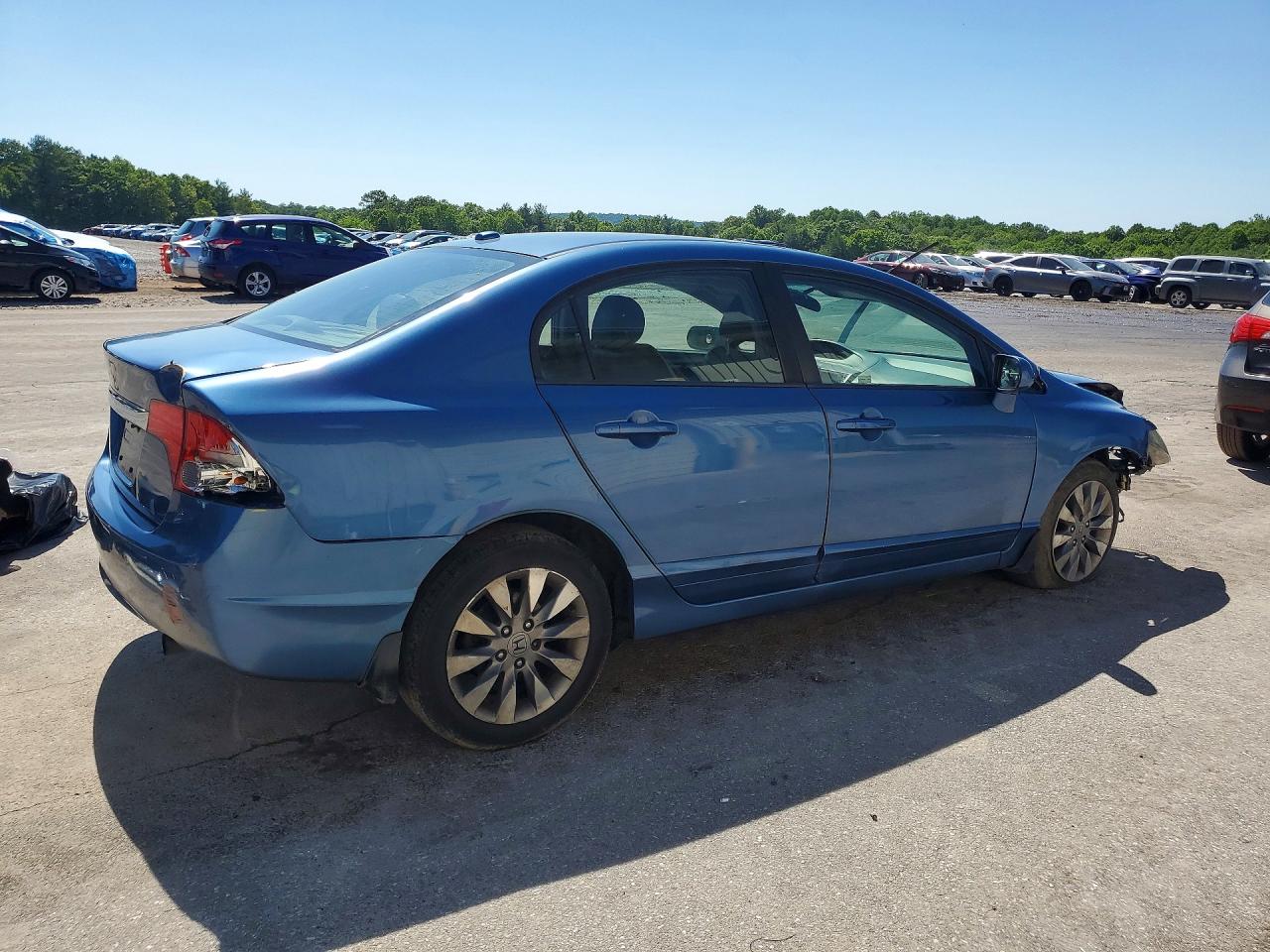 2009 Honda Civic Exl Blue vin: 1HGFA169X9L003388