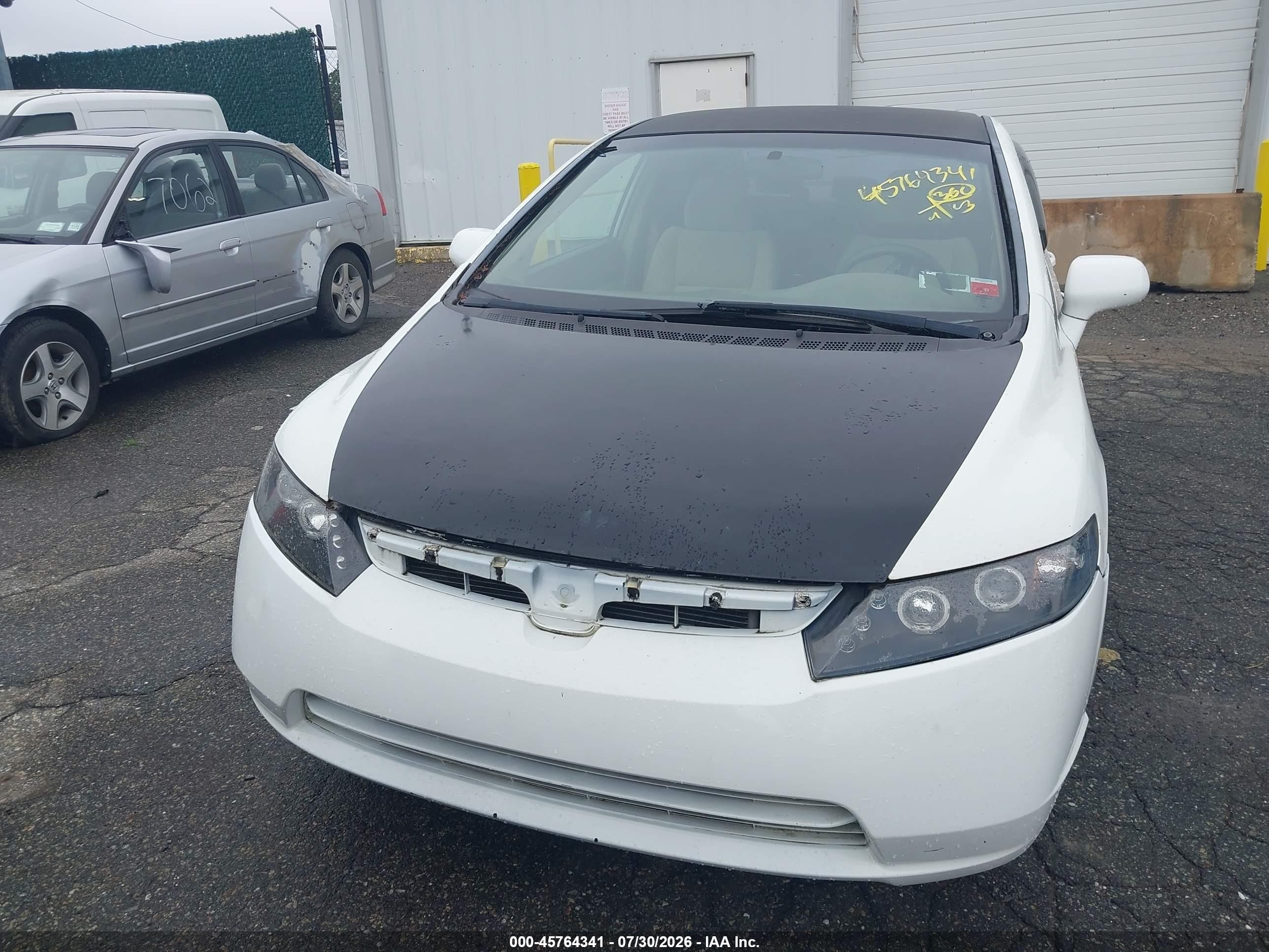 2007 Honda Civic Gx White vin: 1HGFA46517L000889