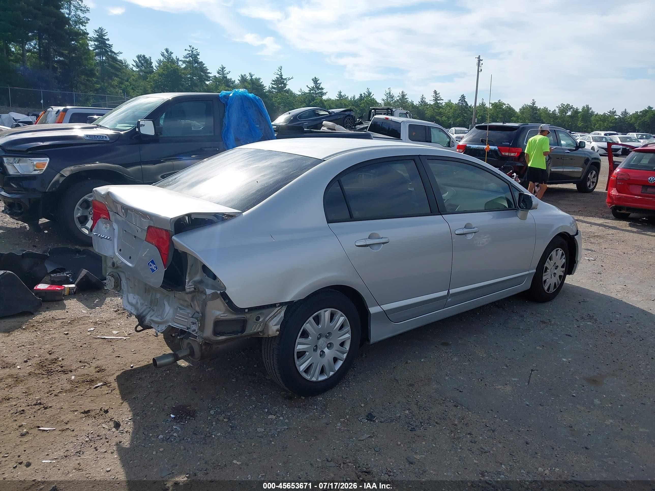 2007 Honda Civic Gx Silver vin: 1HGFA46557L000328