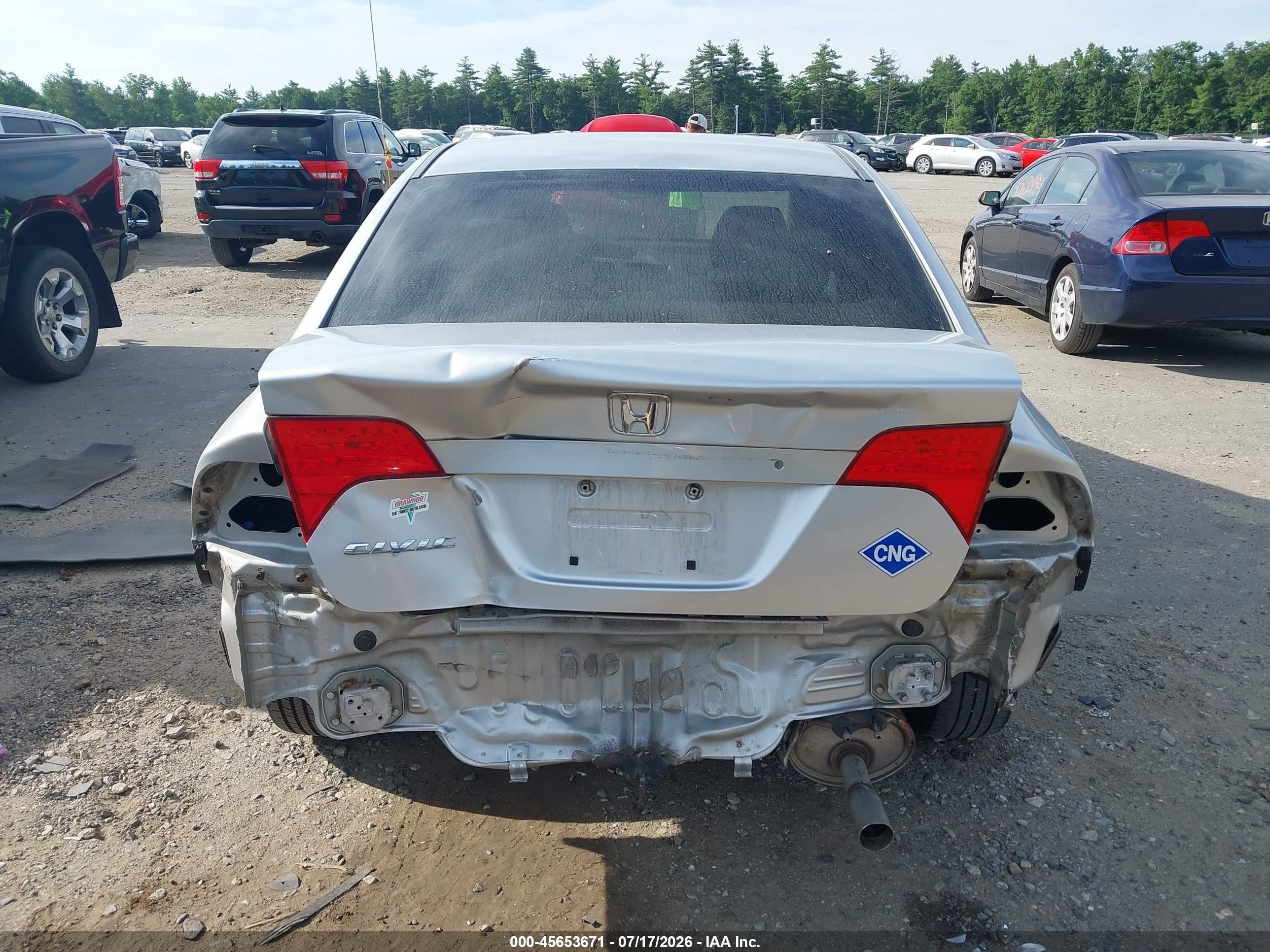 2007 Honda Civic Gx Silver vin: 1HGFA46557L000328
