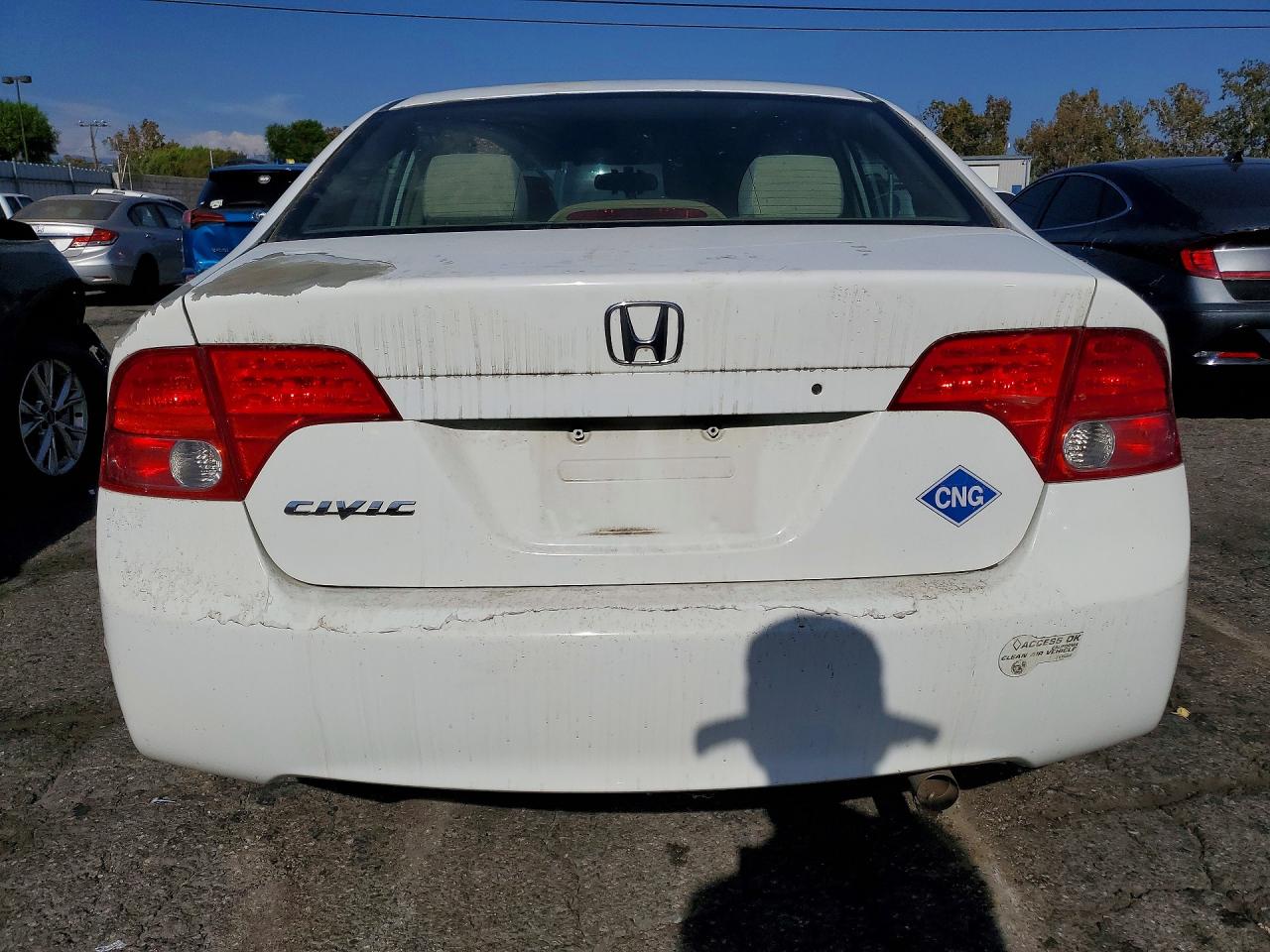 2007 Honda Civic Gx White vin: 1HGFA46557L000717