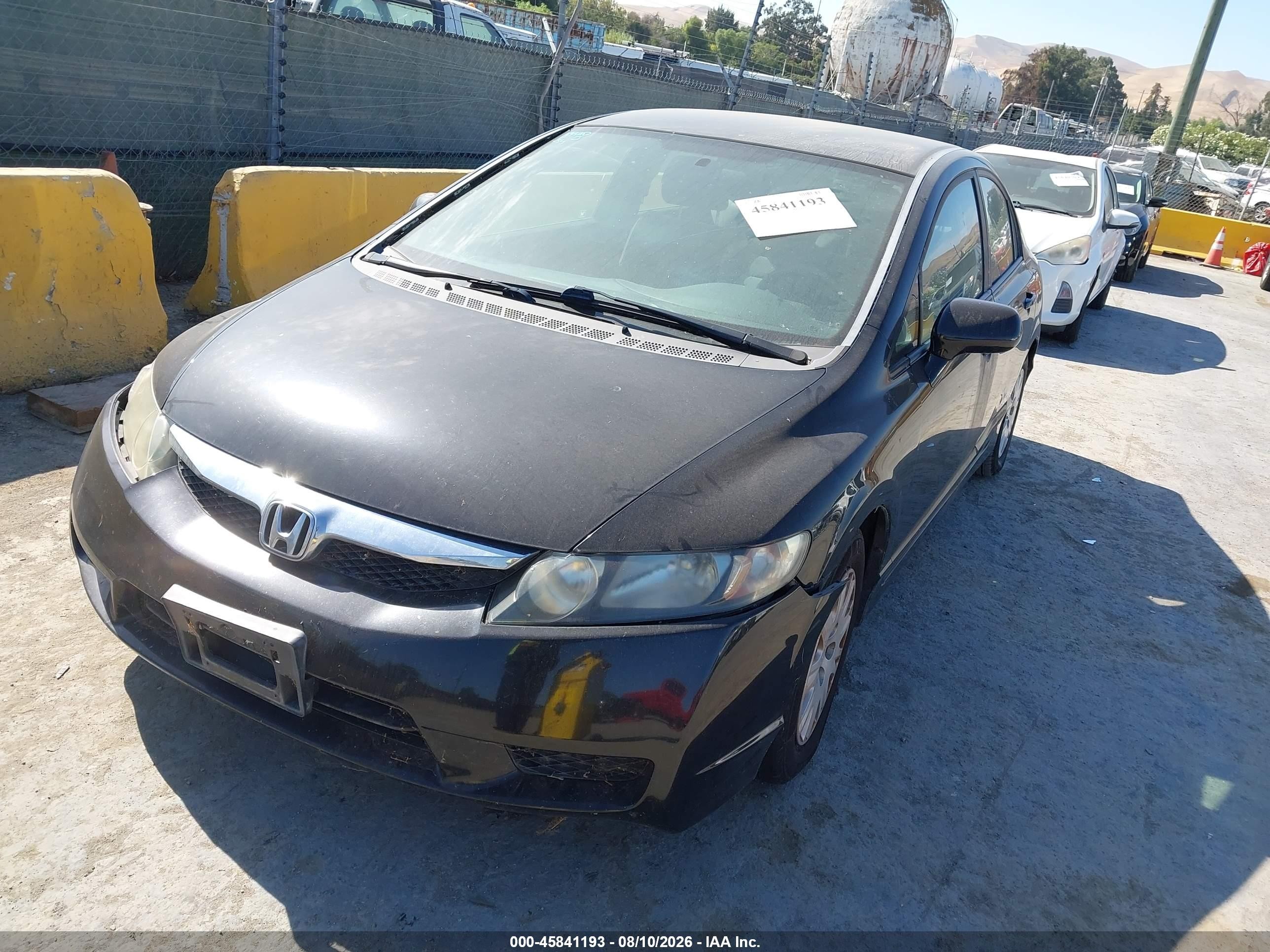 2009 Honda Civic Gx Черный vin: 1HGFA46589L000228