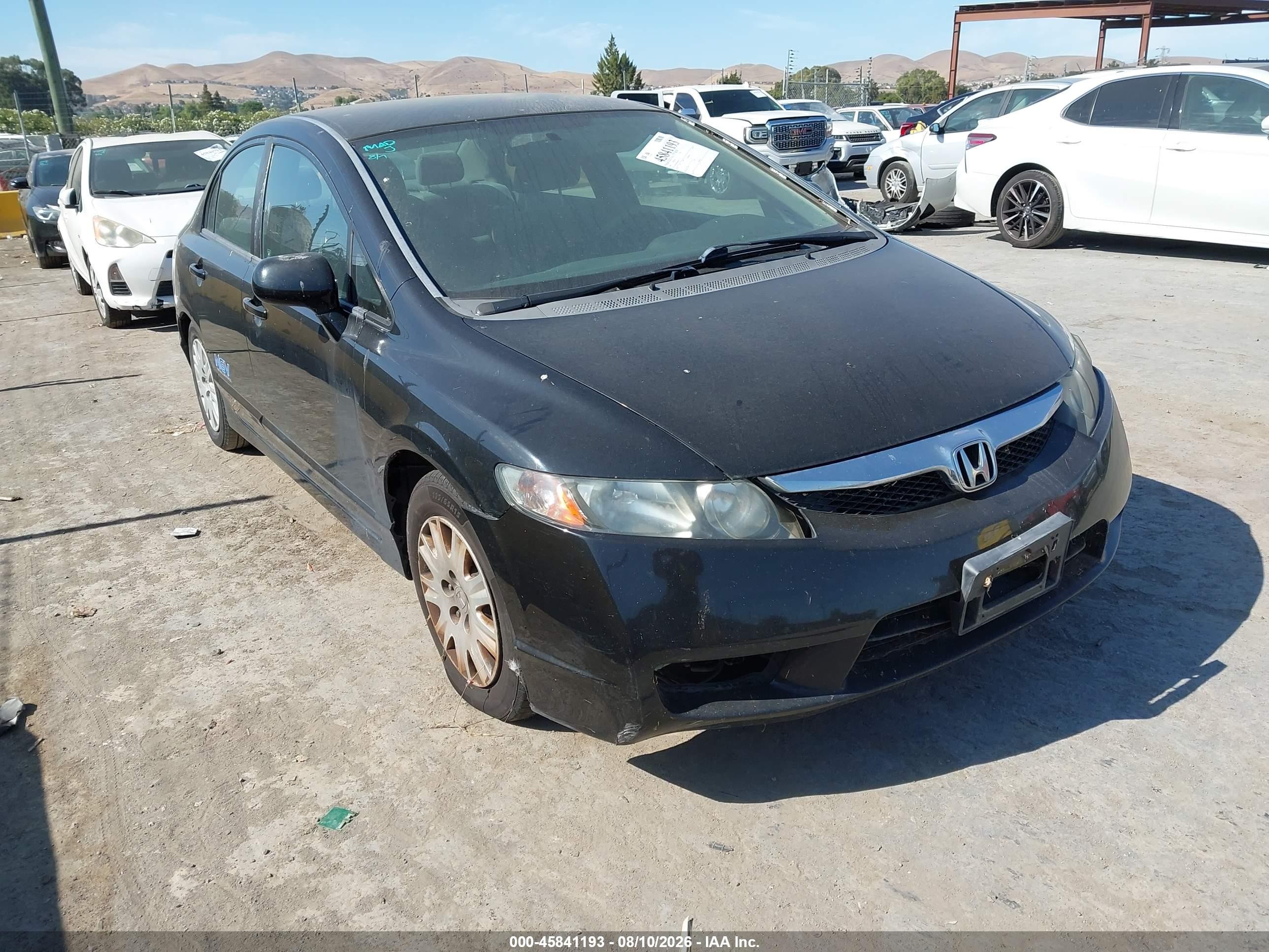 2009 Honda Civic Gx Черный vin: 1HGFA46589L000228