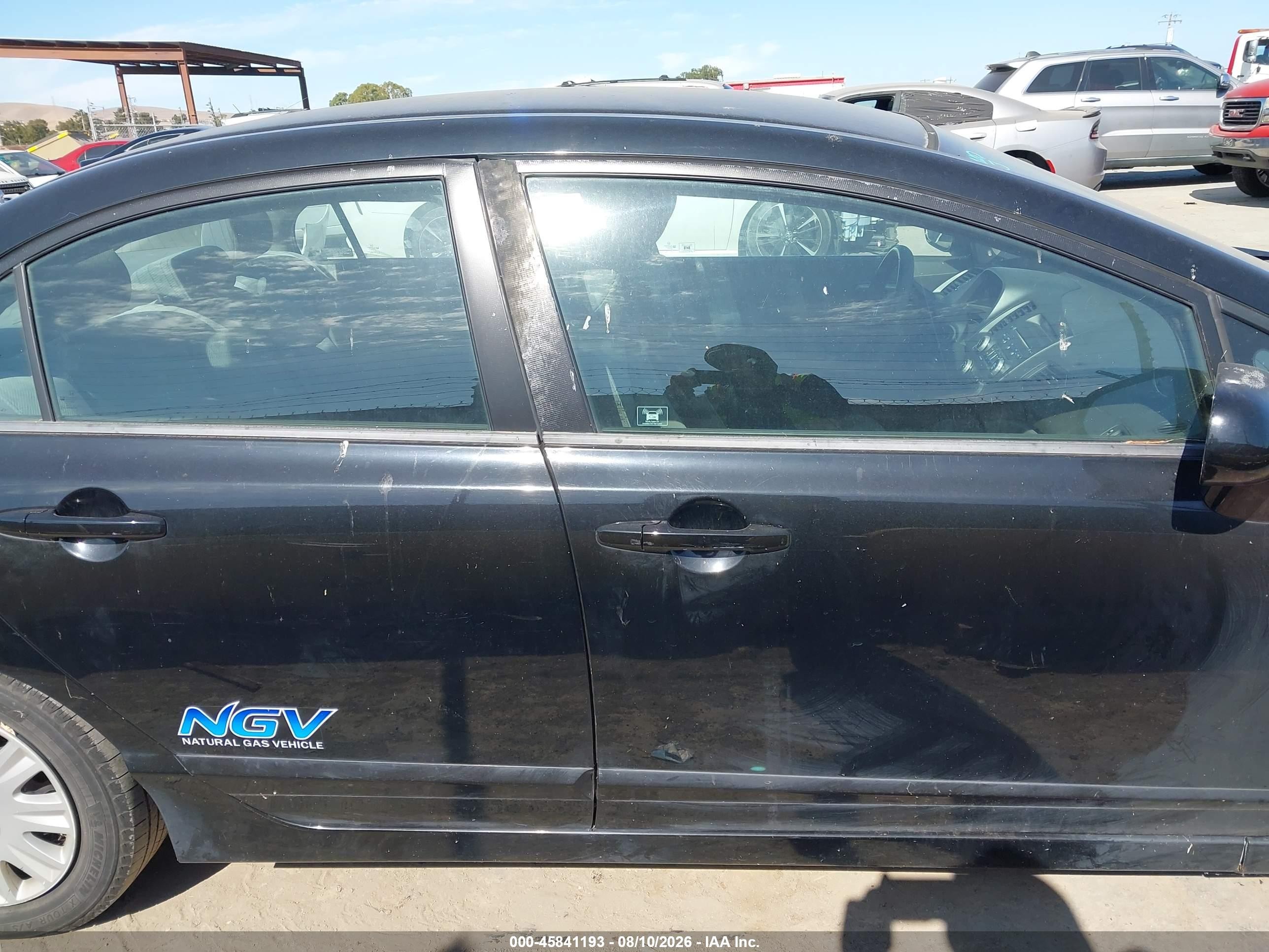 2009 Honda Civic Gx Черный vin: 1HGFA46589L000228