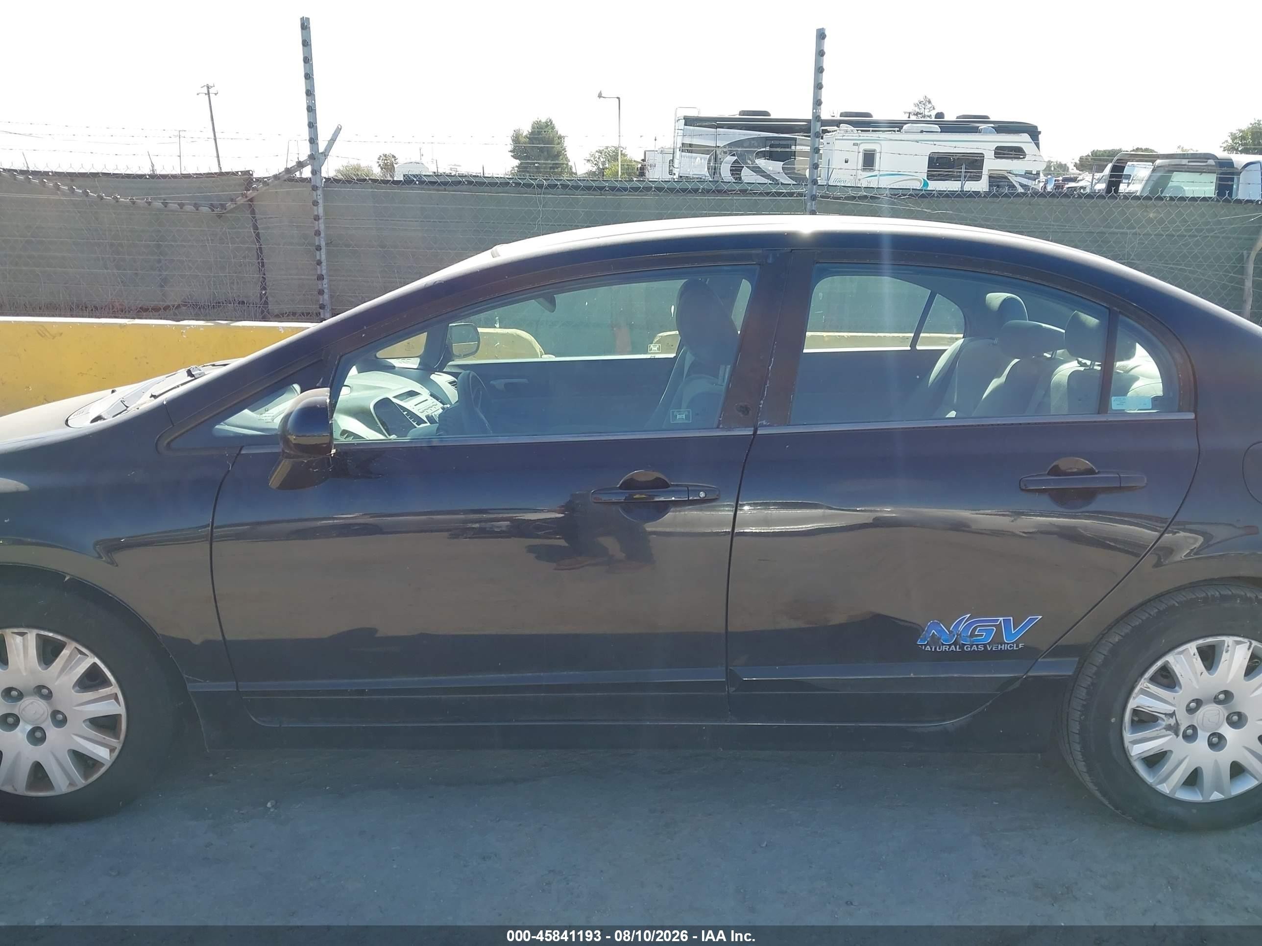 2009 Honda Civic Gx Черный vin: 1HGFA46589L000228