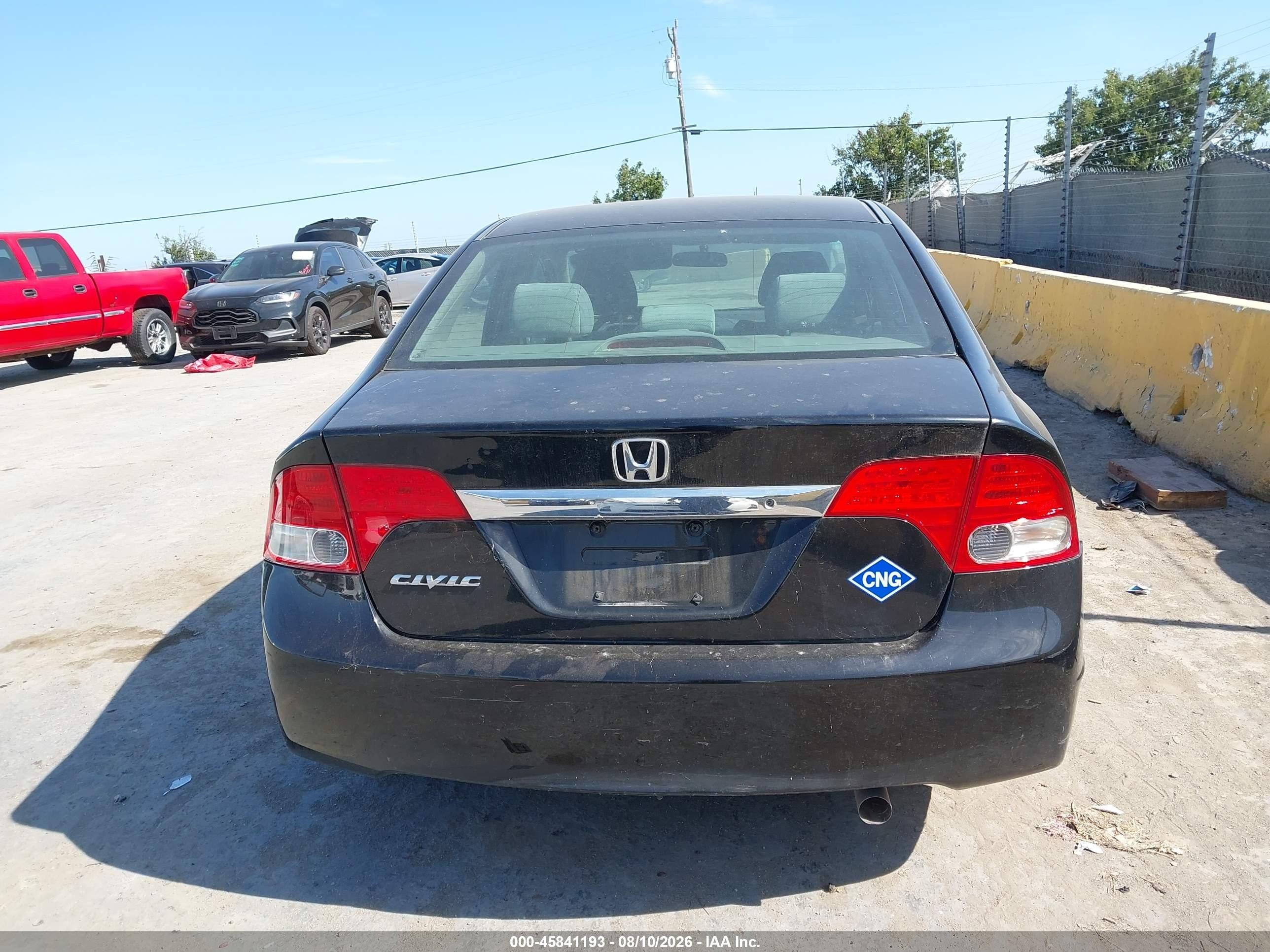 2009 Honda Civic Gx Черный vin: 1HGFA46589L000228
