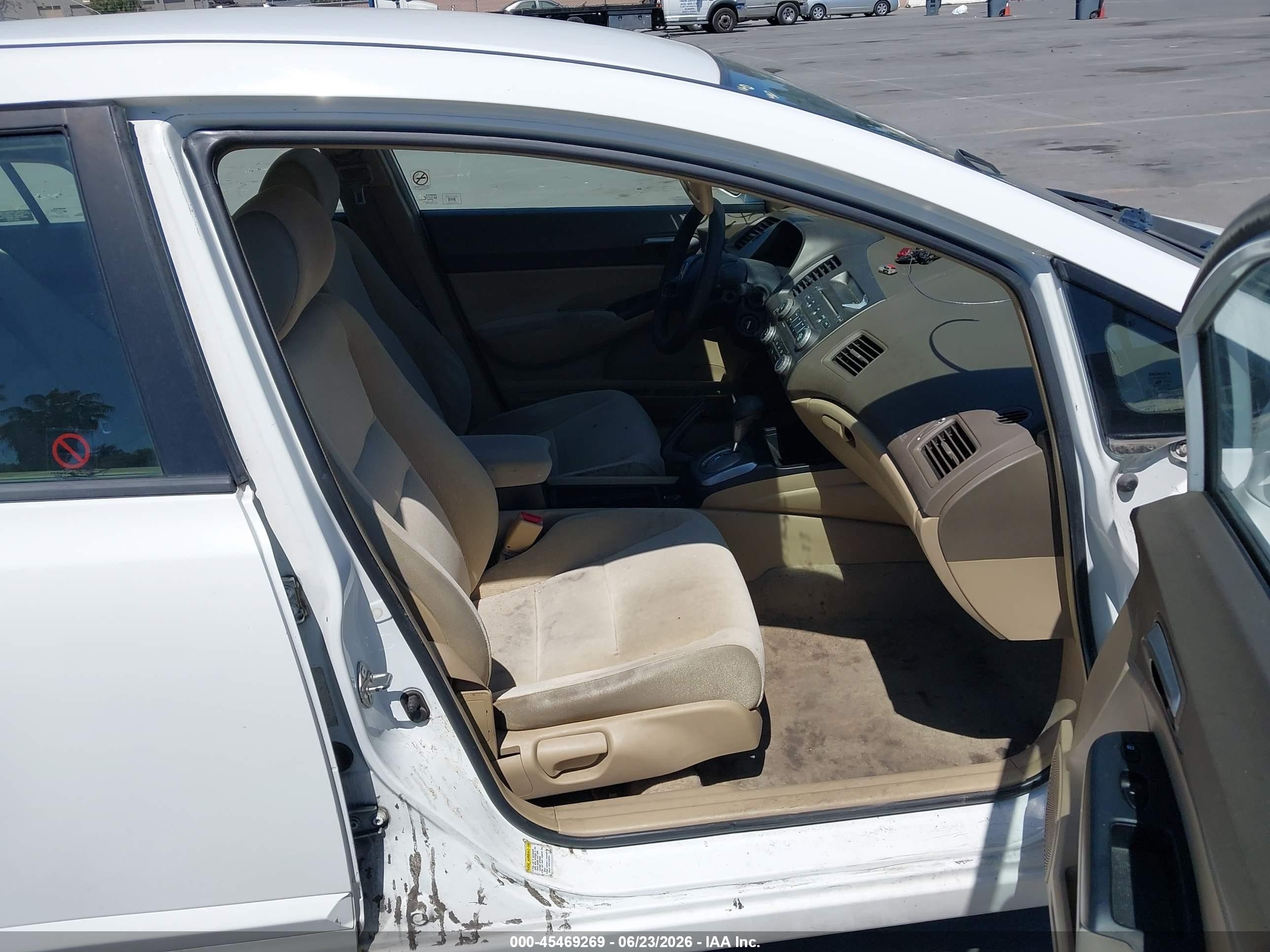 2007 Honda Civic Gx Белый vin: 1HGFA465X7L000261