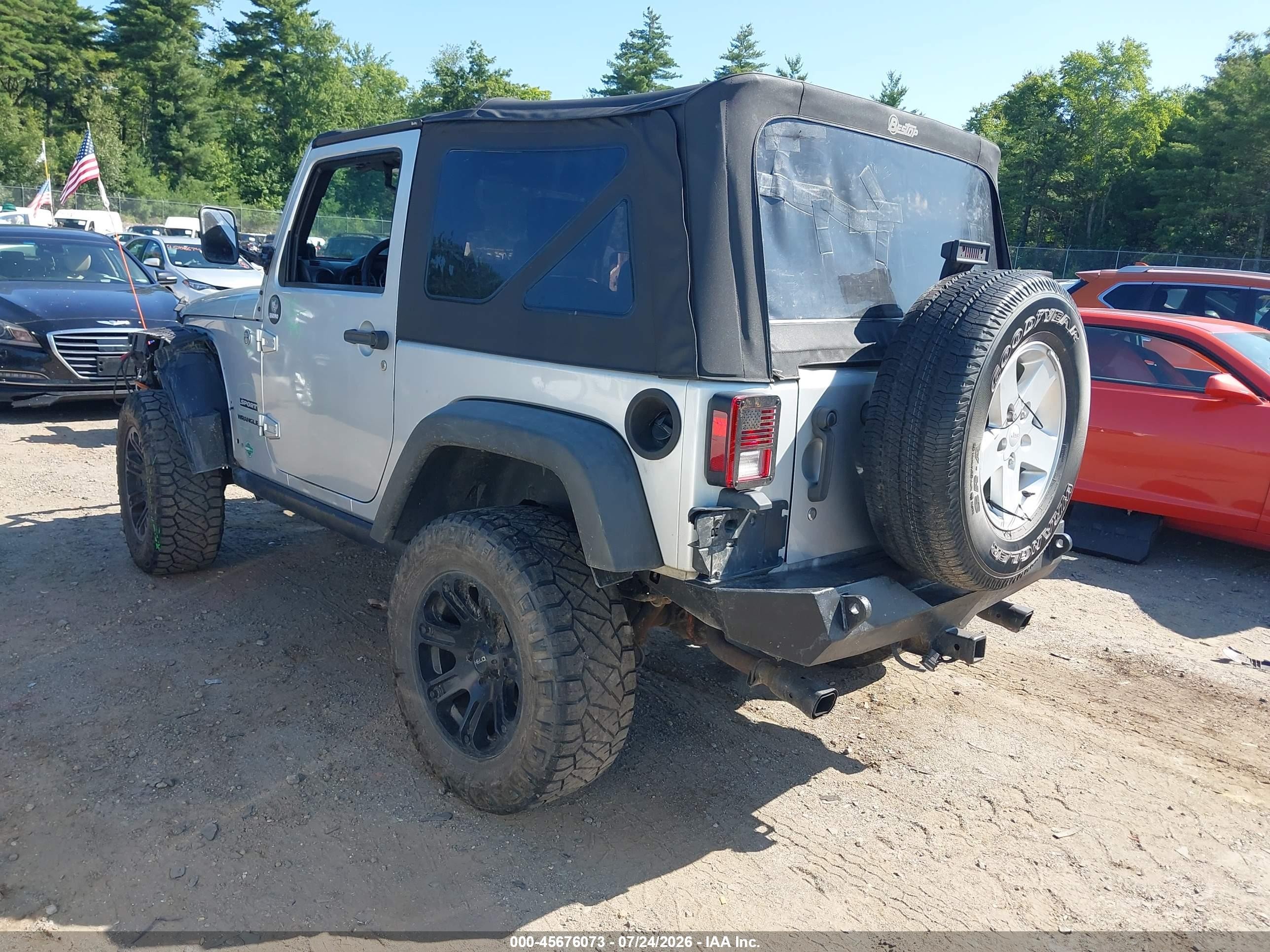 2010 Jeep Wrangler Sport Silver vin: 1J4AA2D10AL162835