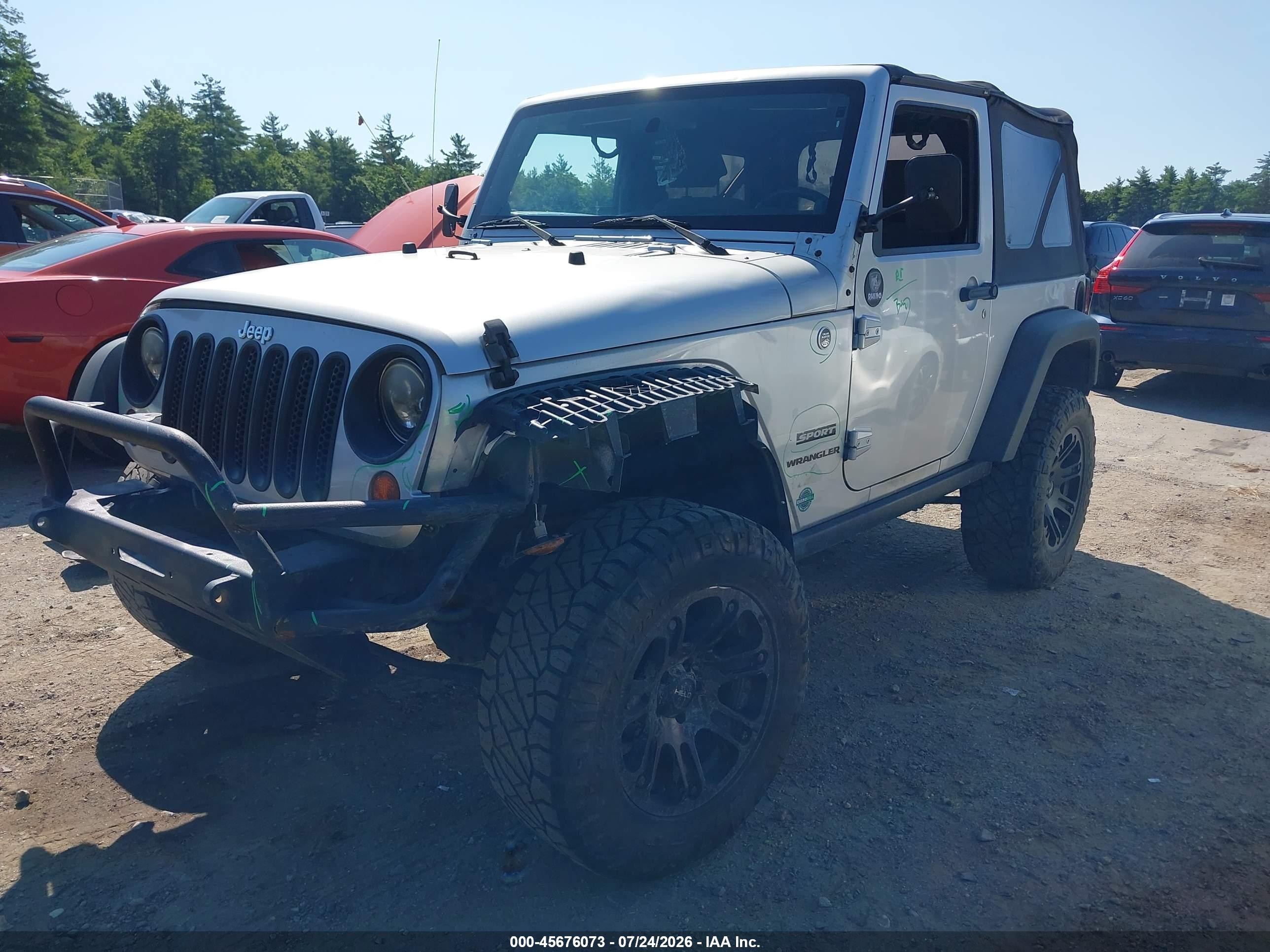 2010 Jeep Wrangler Sport Silver vin: 1J4AA2D10AL162835