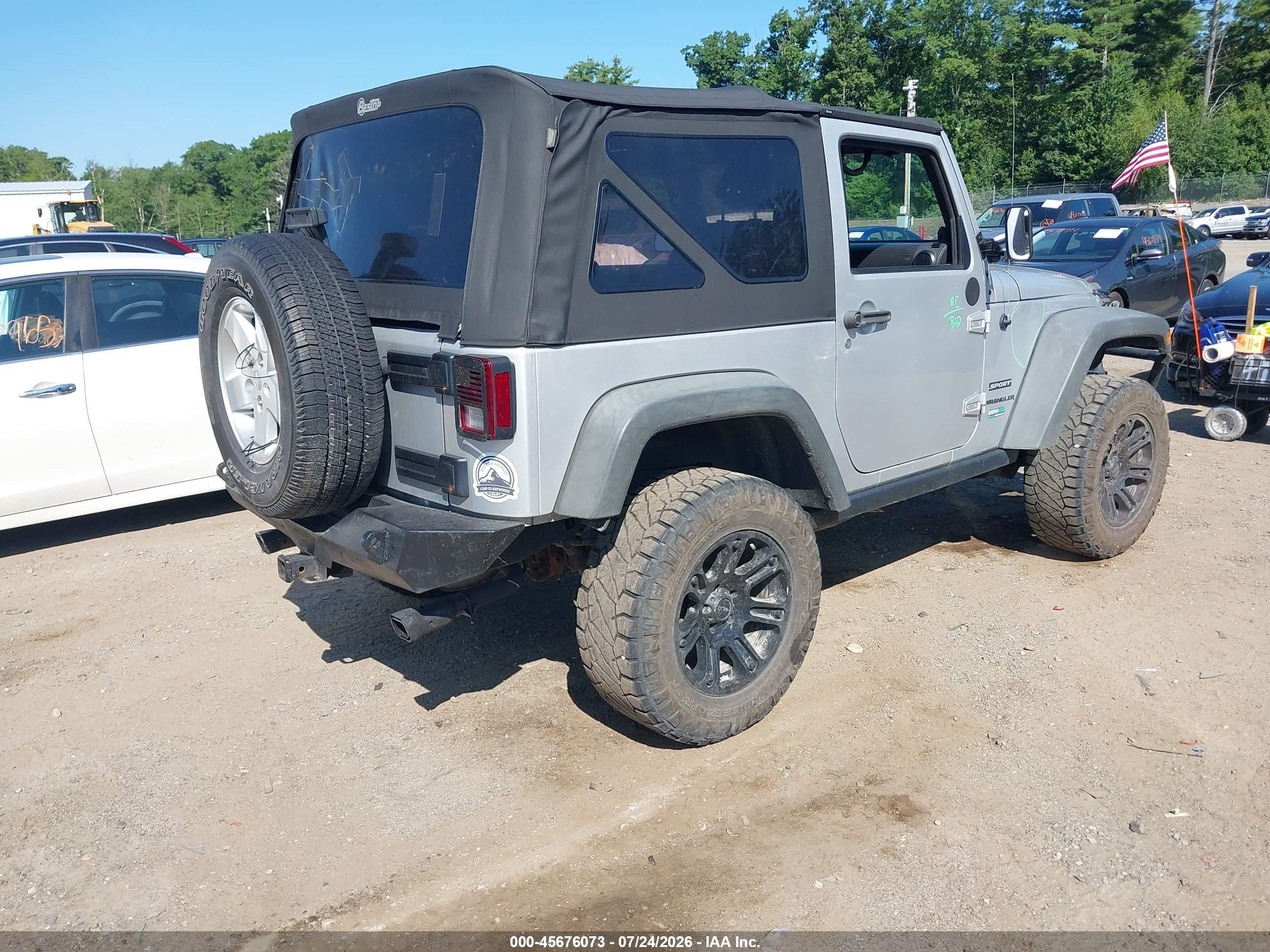 2010 Jeep Wrangler Sport Silver vin: 1J4AA2D10AL162835