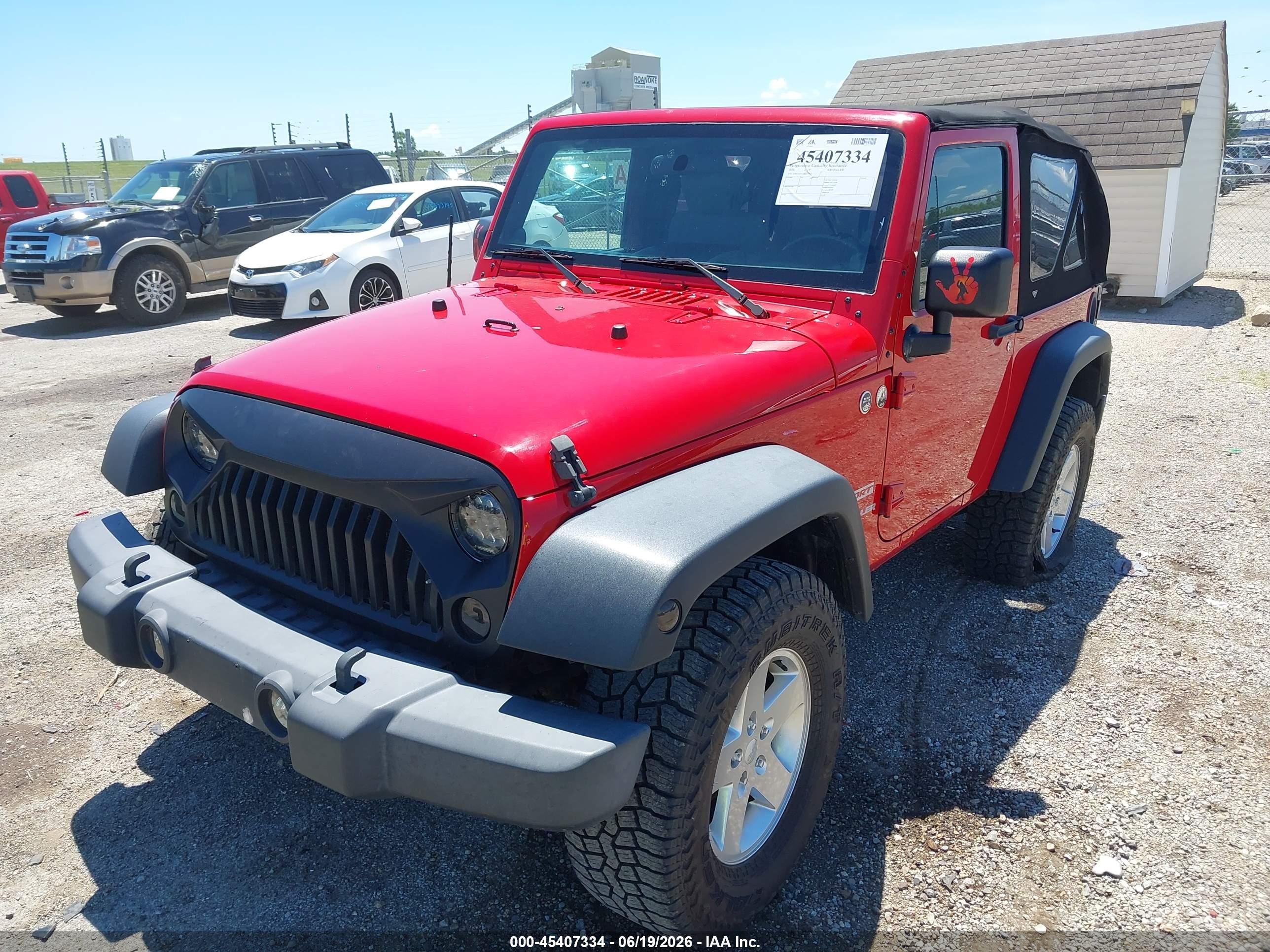 2010 Jeep Wrangler Sport Red vin: 1J4AA2D10AL210480