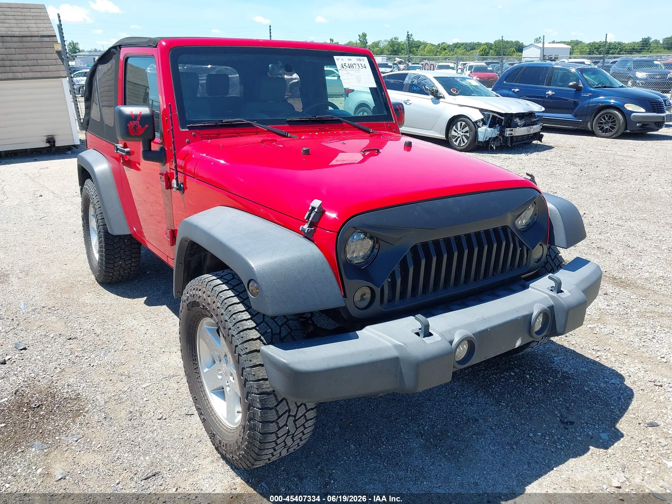 2010 Jeep Wrangler Sport Red vin: 1J4AA2D10AL210480