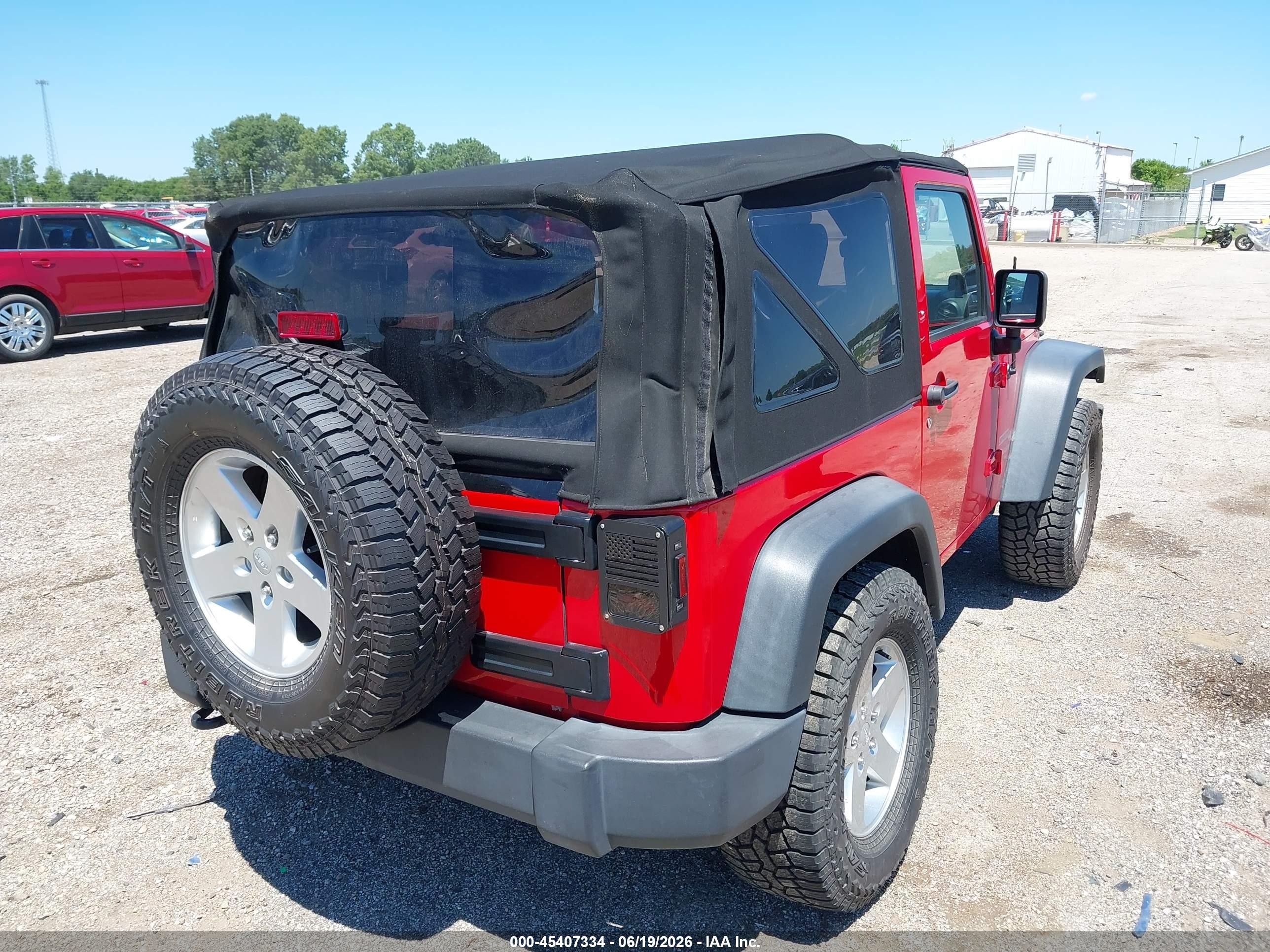 2010 Jeep Wrangler Sport Red vin: 1J4AA2D10AL210480